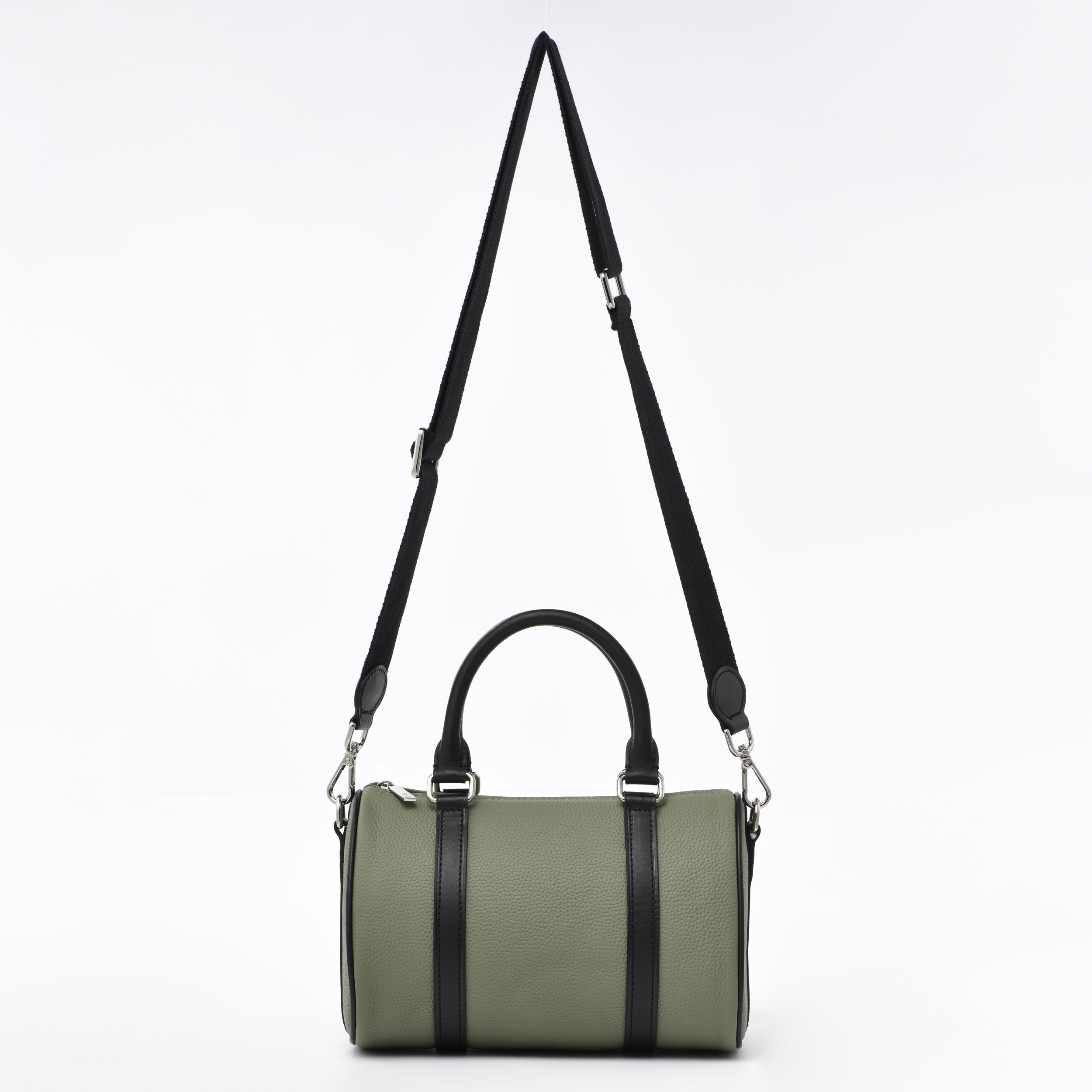 OLIVE Togo and Vachetta Leather - Mini Boston bag