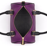 Purple Togo and Vachetta Leather - Mini Boston bag