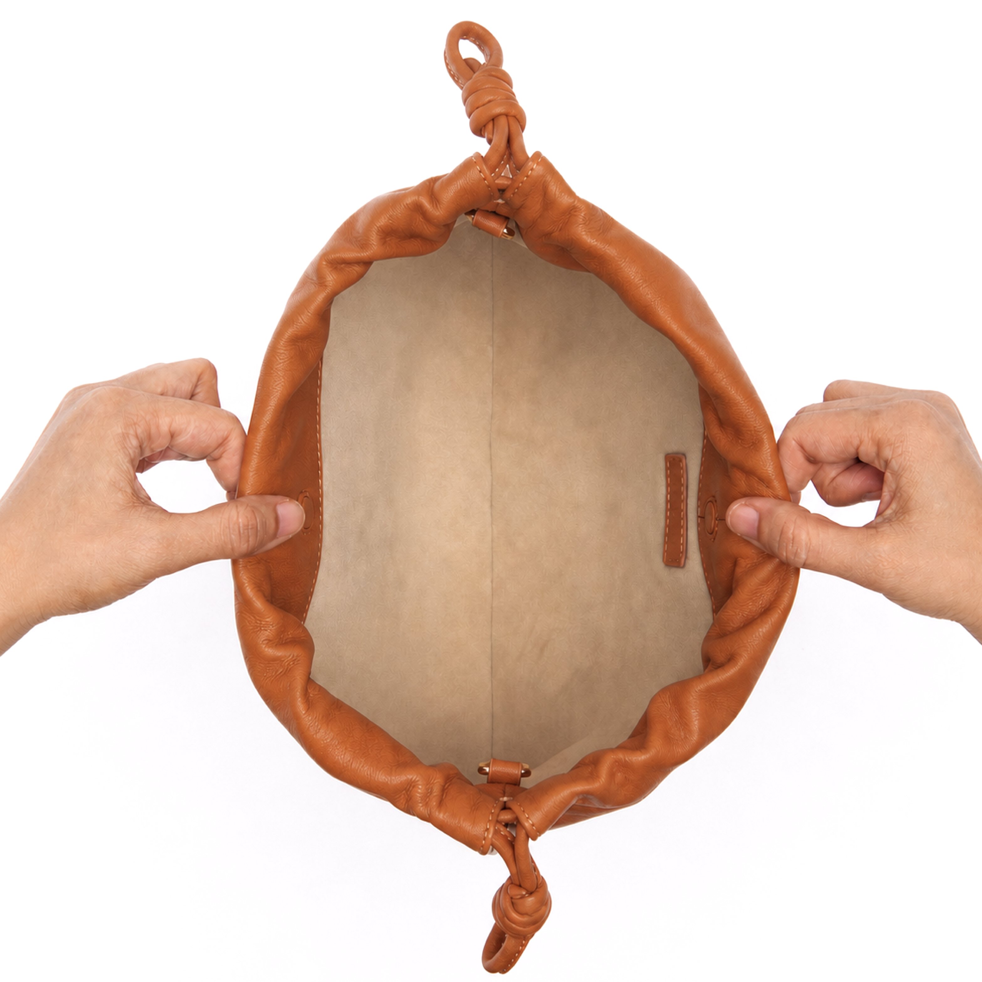 HCC X DUYP - "On The Go" – Soft Lambskin Shoulder Bag - Camel Brown