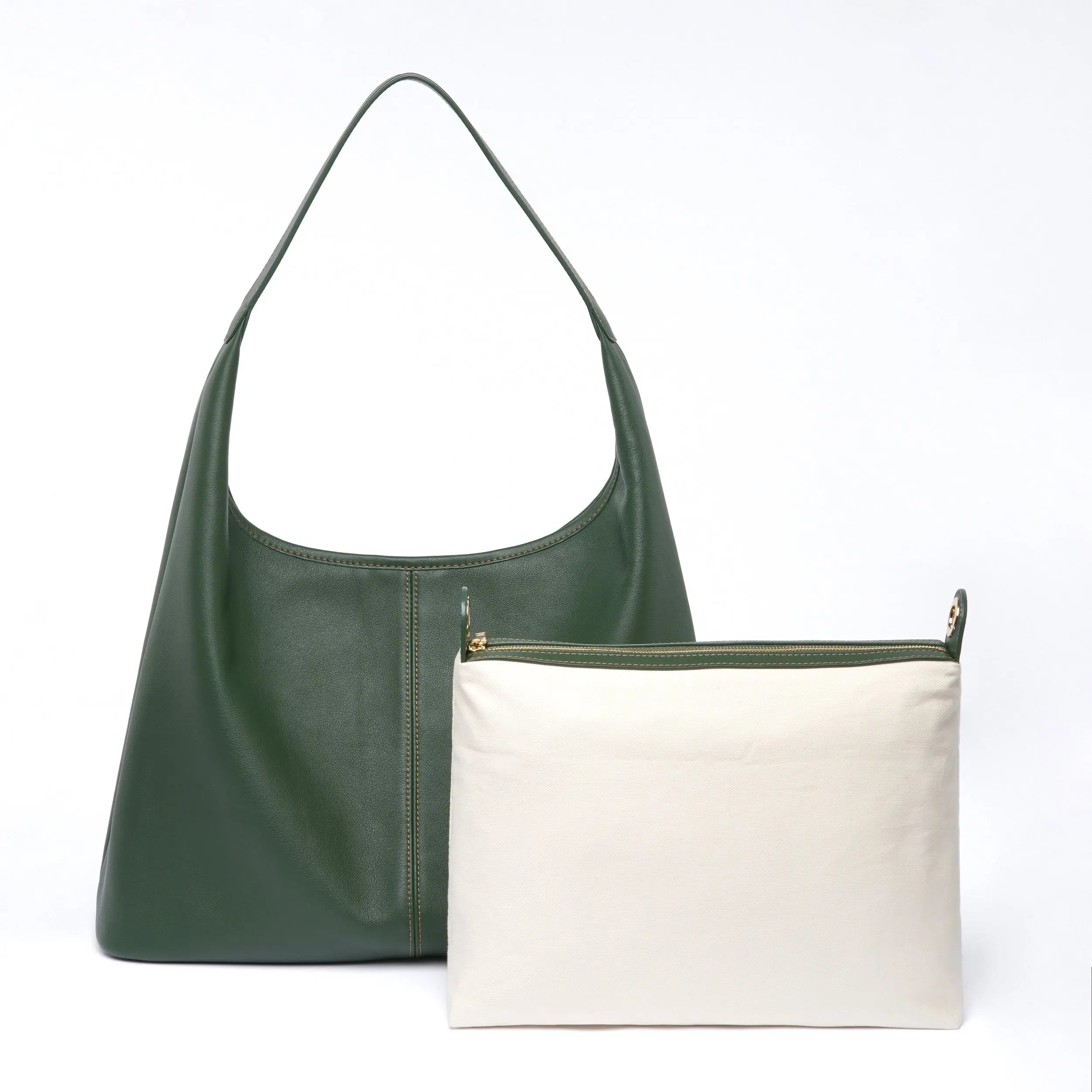 Pre Order - The Slouch Bag - Soft Grain Leather - Dark Green dressupyourpurse