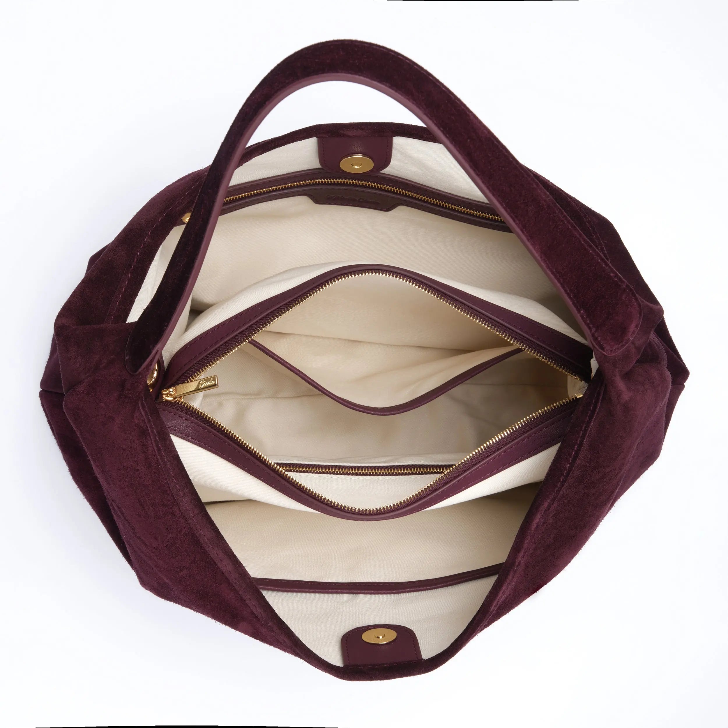 Pre Order - The Slouch Bag - Calf Suede Leather - Plum dressupyourpurse