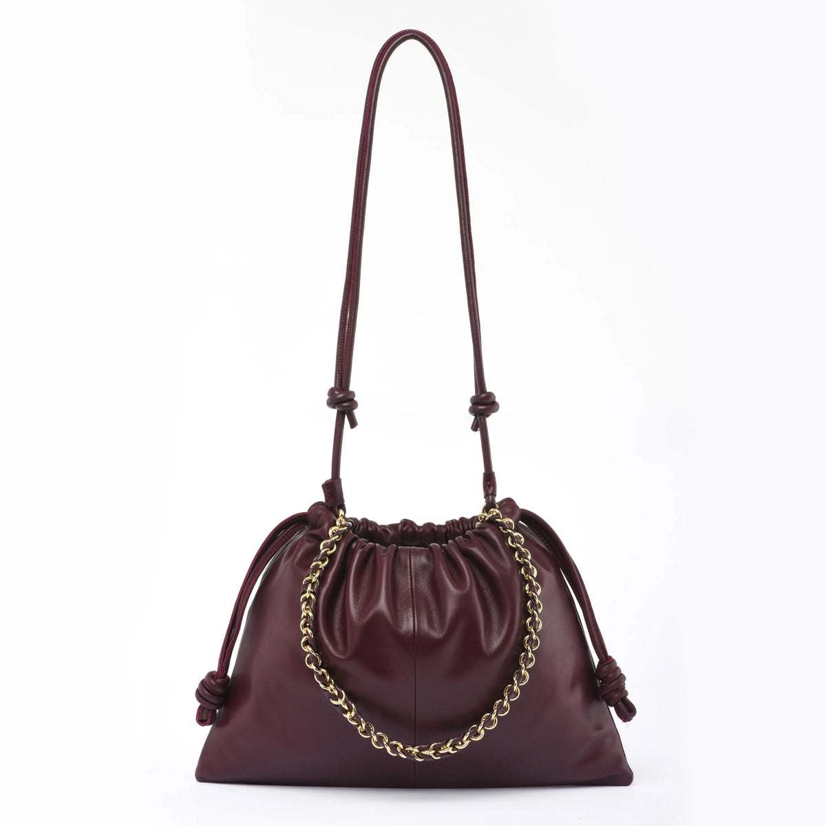 PRE ORDER ❤️ HCC X DUYP - "The Go bag" – Soft Lambskin Shoulder Bag - Burgundy dressupyourpurse