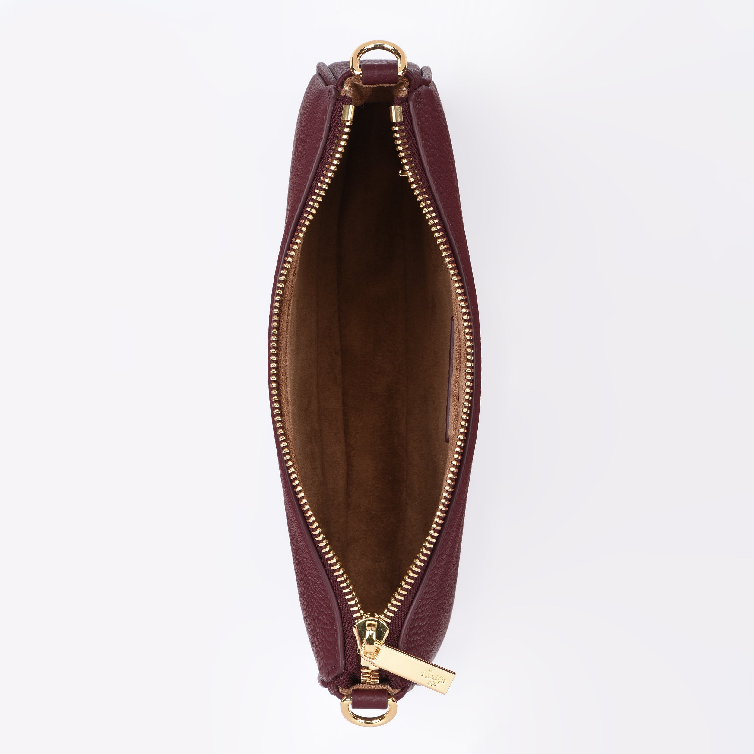 HCC X DUYP - Medium pochette - Burgundy Grained Leather