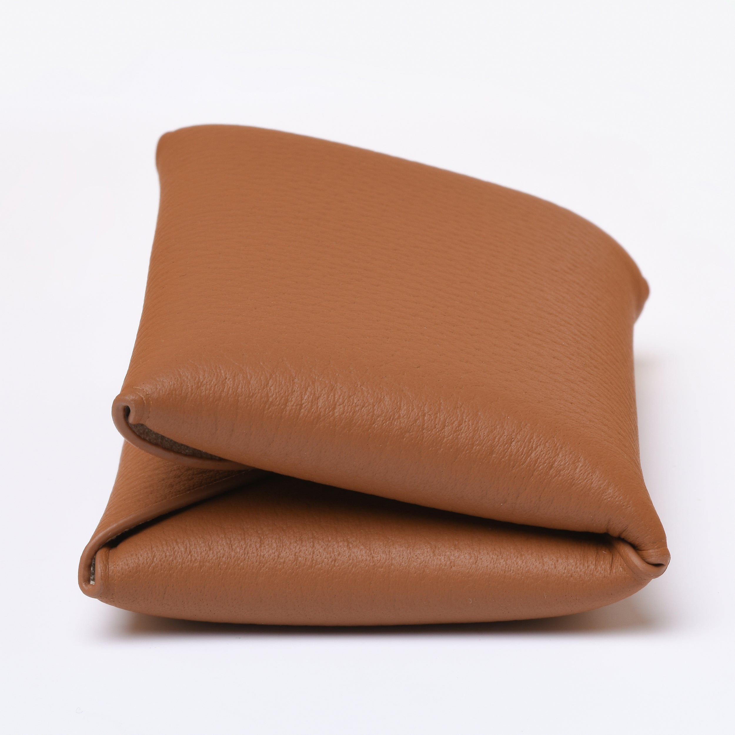 TOGO LEATHER "CORSICA" CARD HOLDER - BROWN / BURGUNDY / NAVY