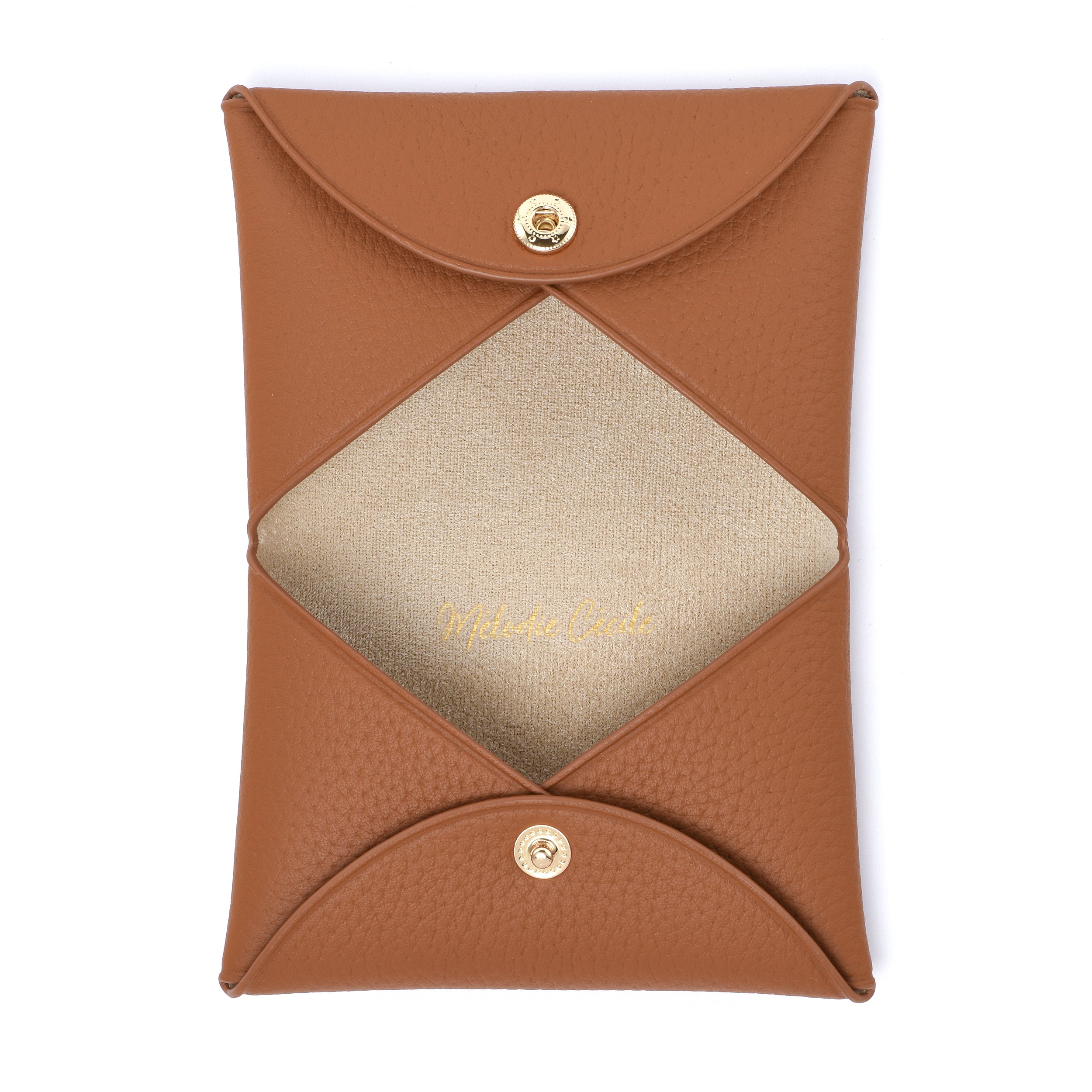 TOGO LEATHER "CORSICA" CARD HOLDER - BROWN / BURGUNDY / NAVY