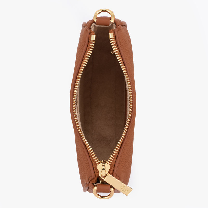 HCC X DUYP - Mini pochette -  Camel Brown Grained Leather