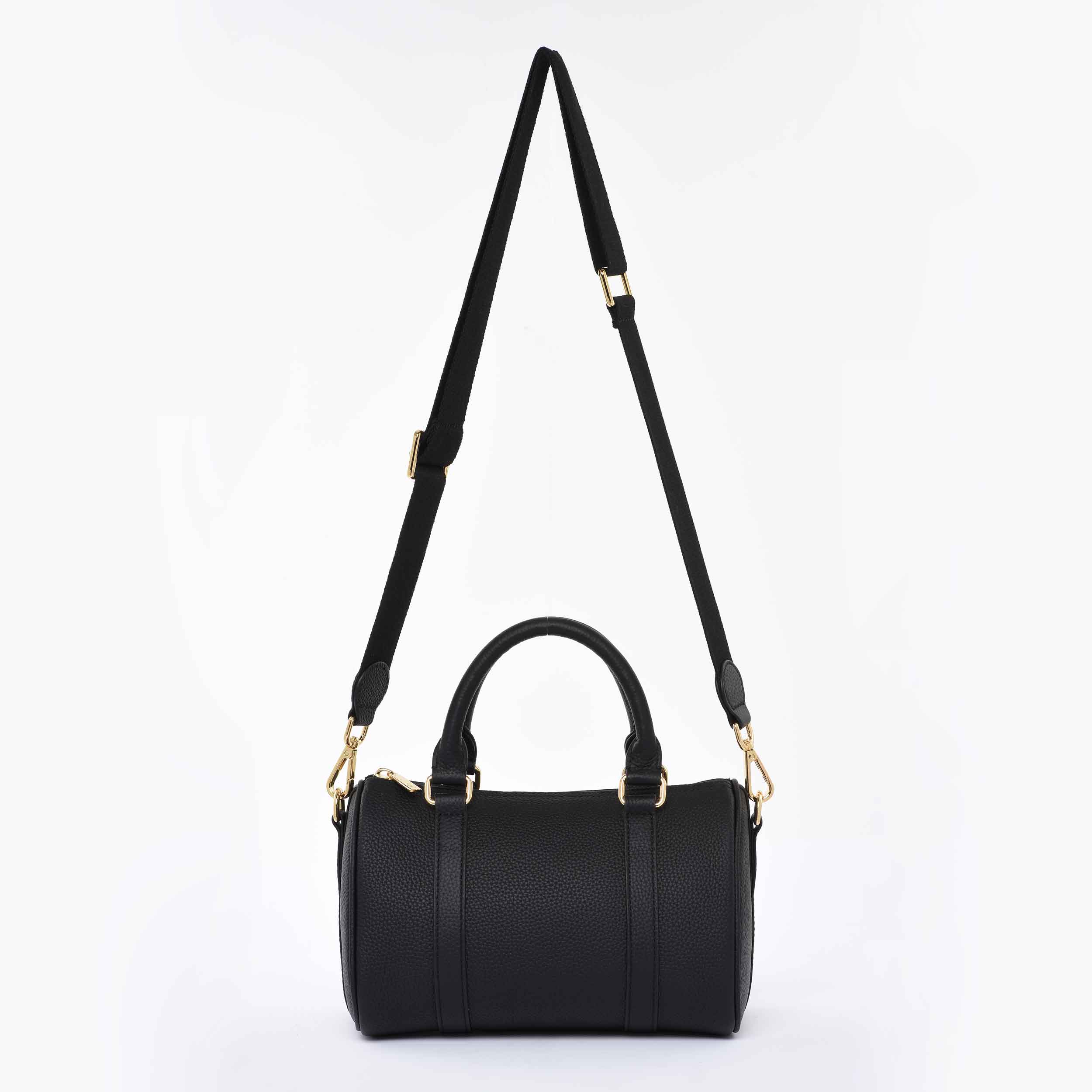 Cuir Togo et Vachetta Noir - Mini sac Boston