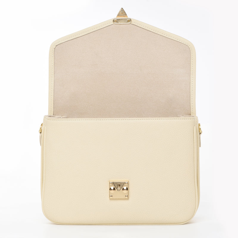 PRE ORDER "Buttercream" Togo Leather - "Paris15" Satchel Crossbody bag