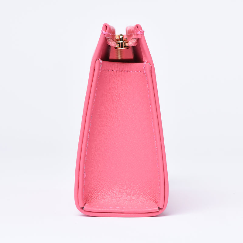 Leather Toiletry Pouch 15 - HOT PINK