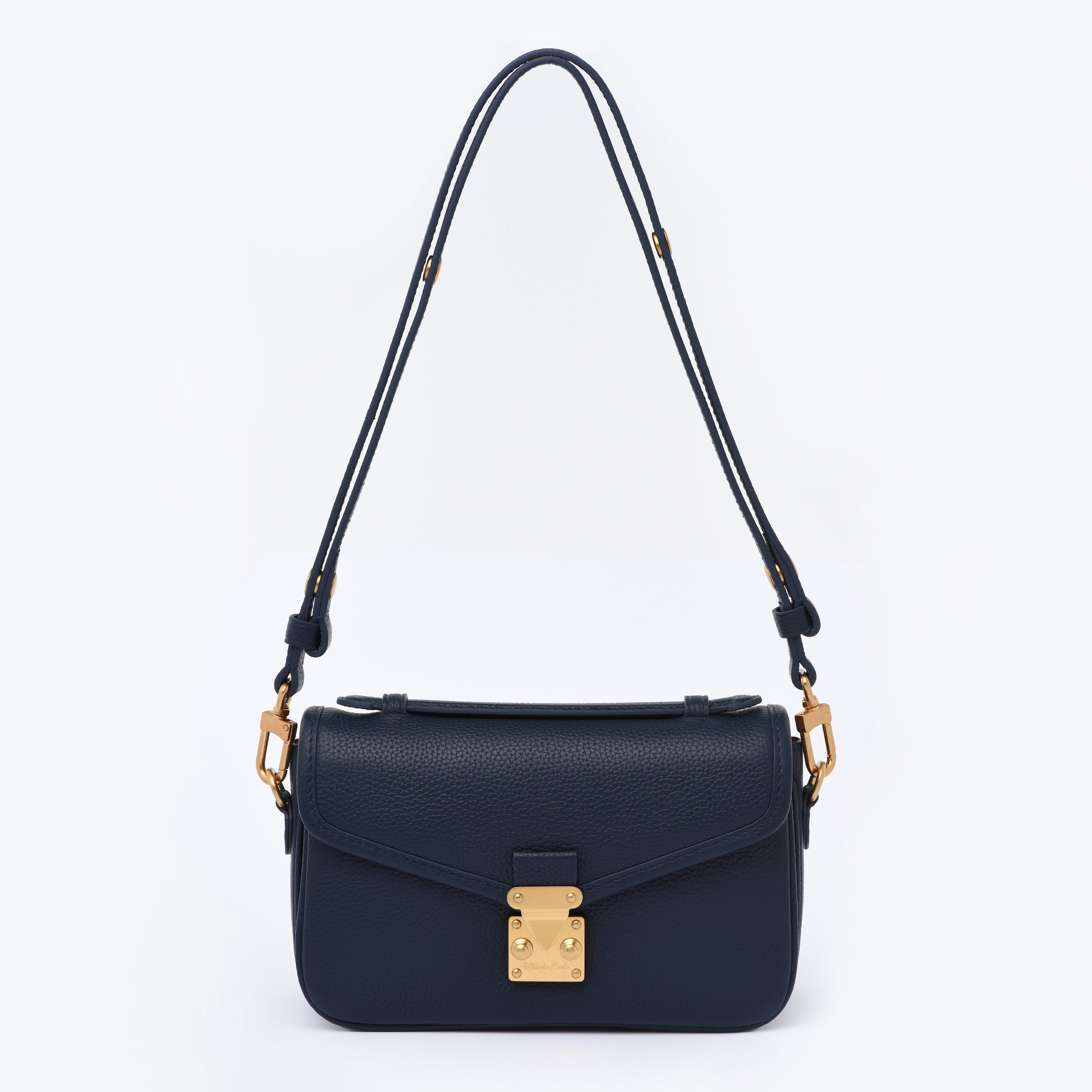 PRE ORDER Navy Togo Leather - "Le Petit Paris15" Crossbody bag