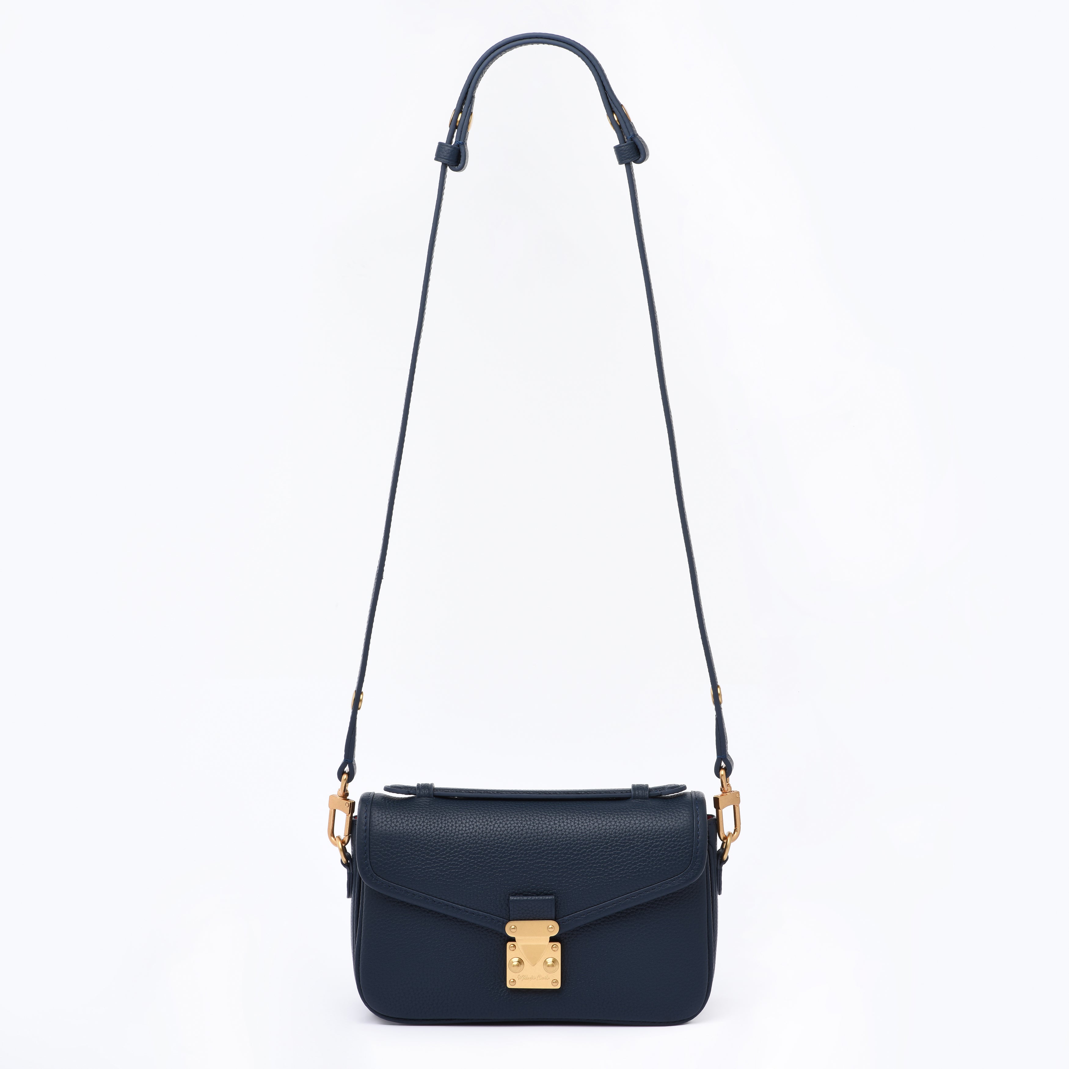 PRE ORDER Navy Togo Leather - "Le Petit Paris15" Crossbody bag