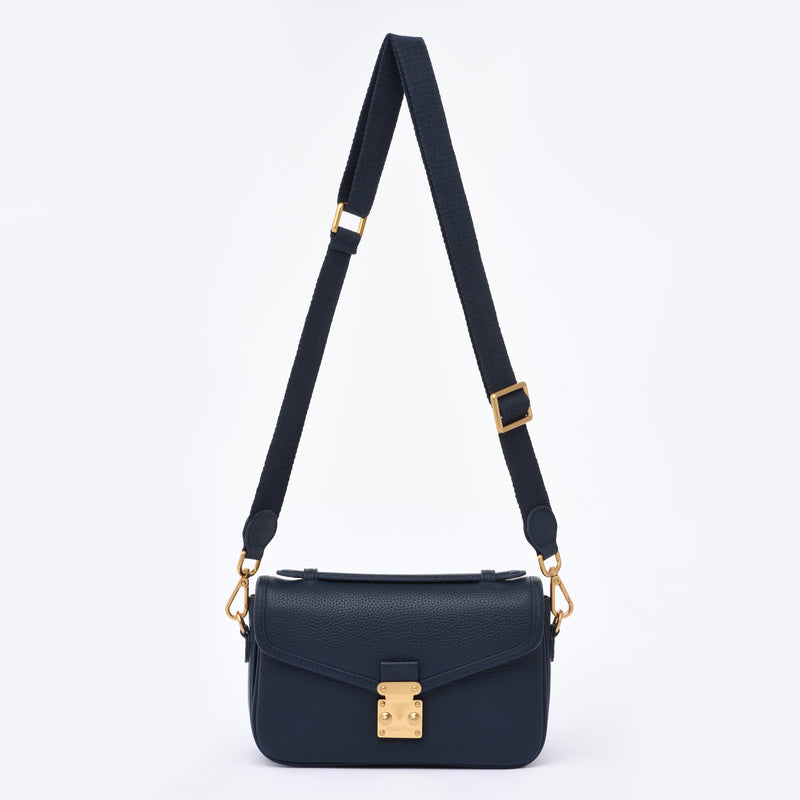 PRE ORDER Navy Togo Leather - "Le Petit Paris15" Crossbody bag