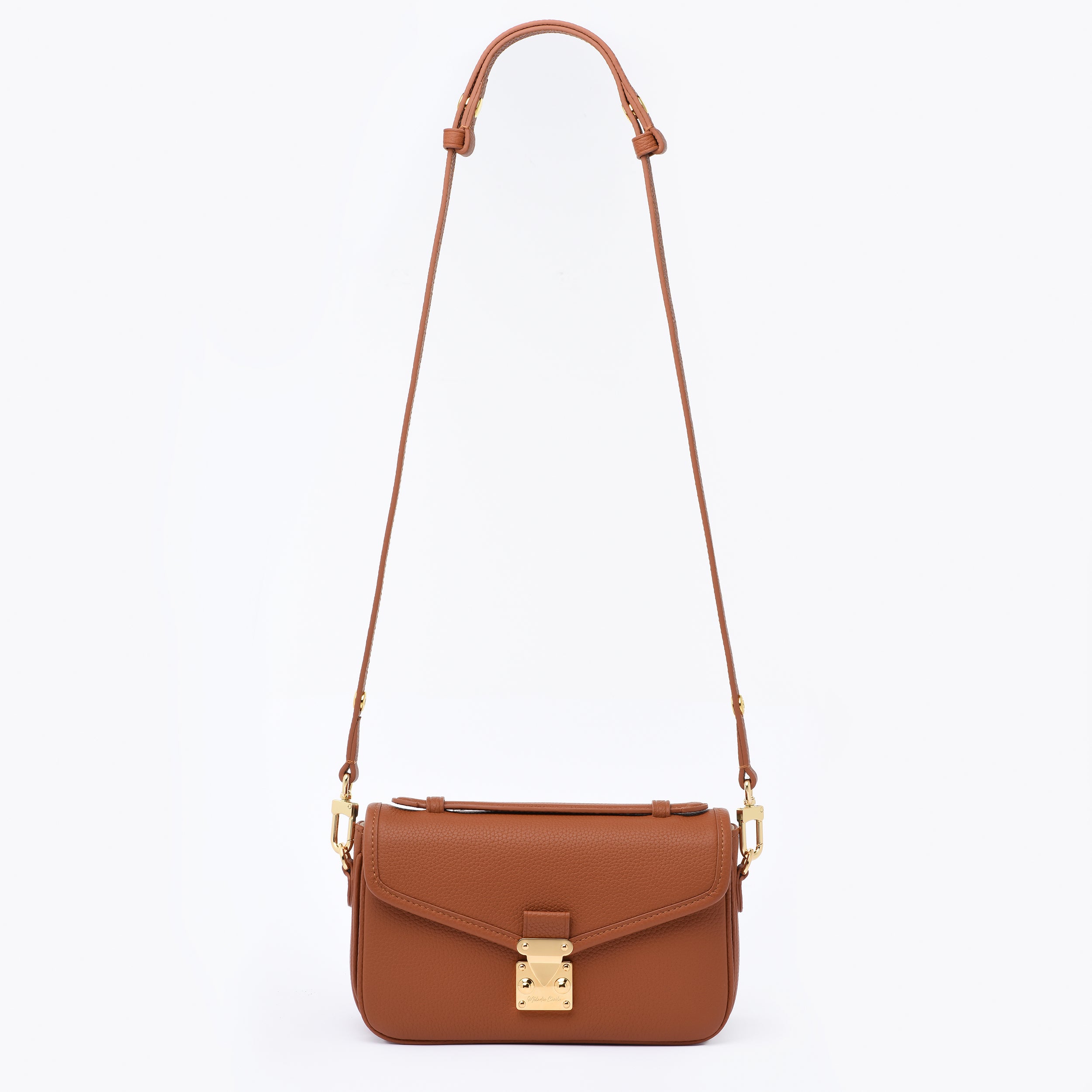 Brown Togo Leather - "Le Petit Paris15" Crossbody bag