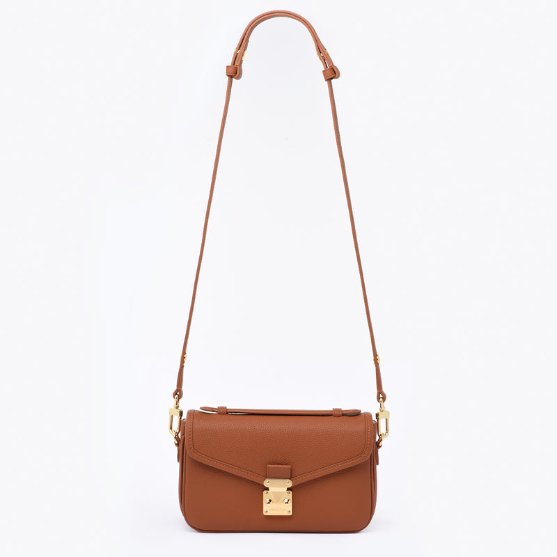 PRE ORDER Brown Togo Leather - "Le Petit Paris15" Crossbody bag