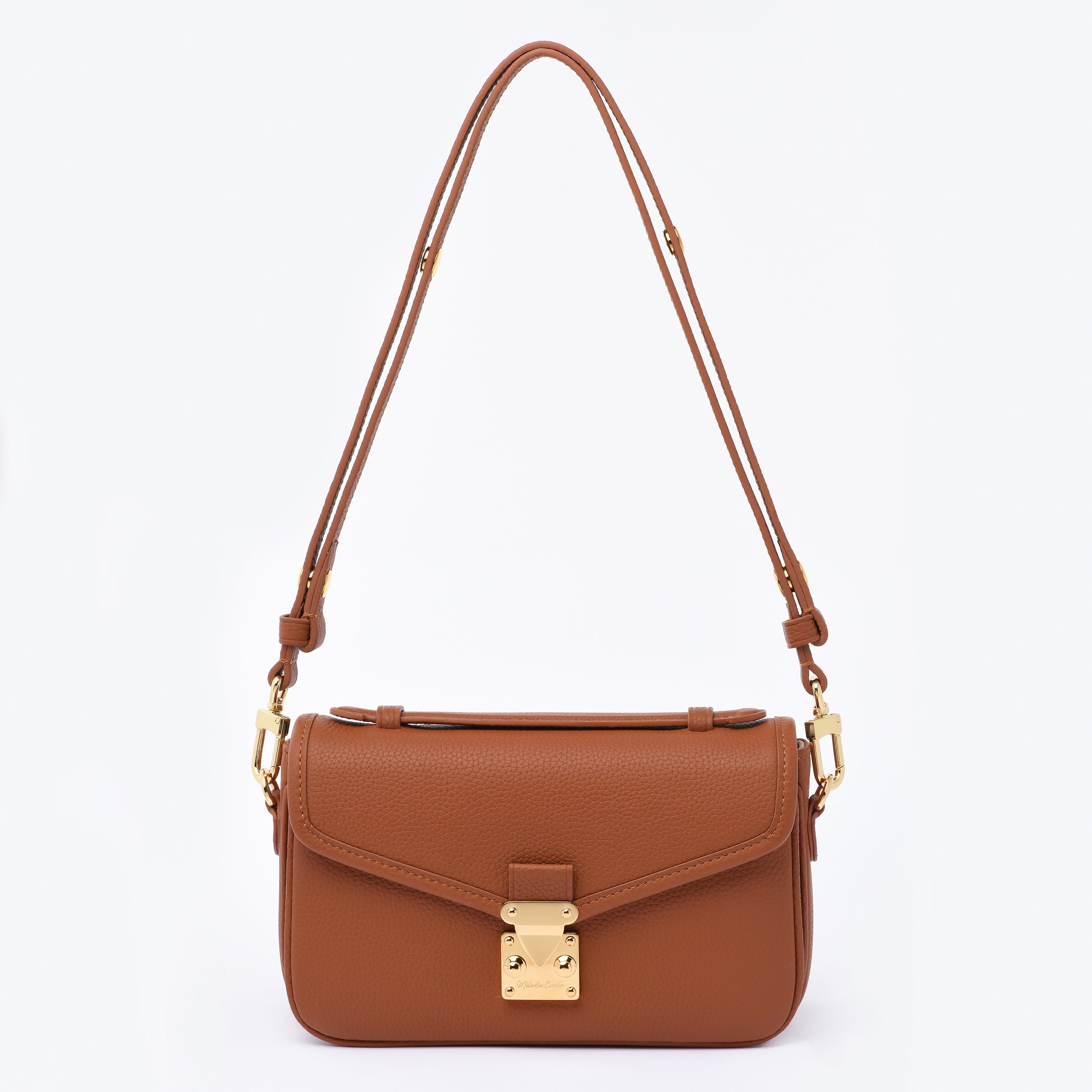 Brown Togo Leather - "Le Petit Paris15" Crossbody bag