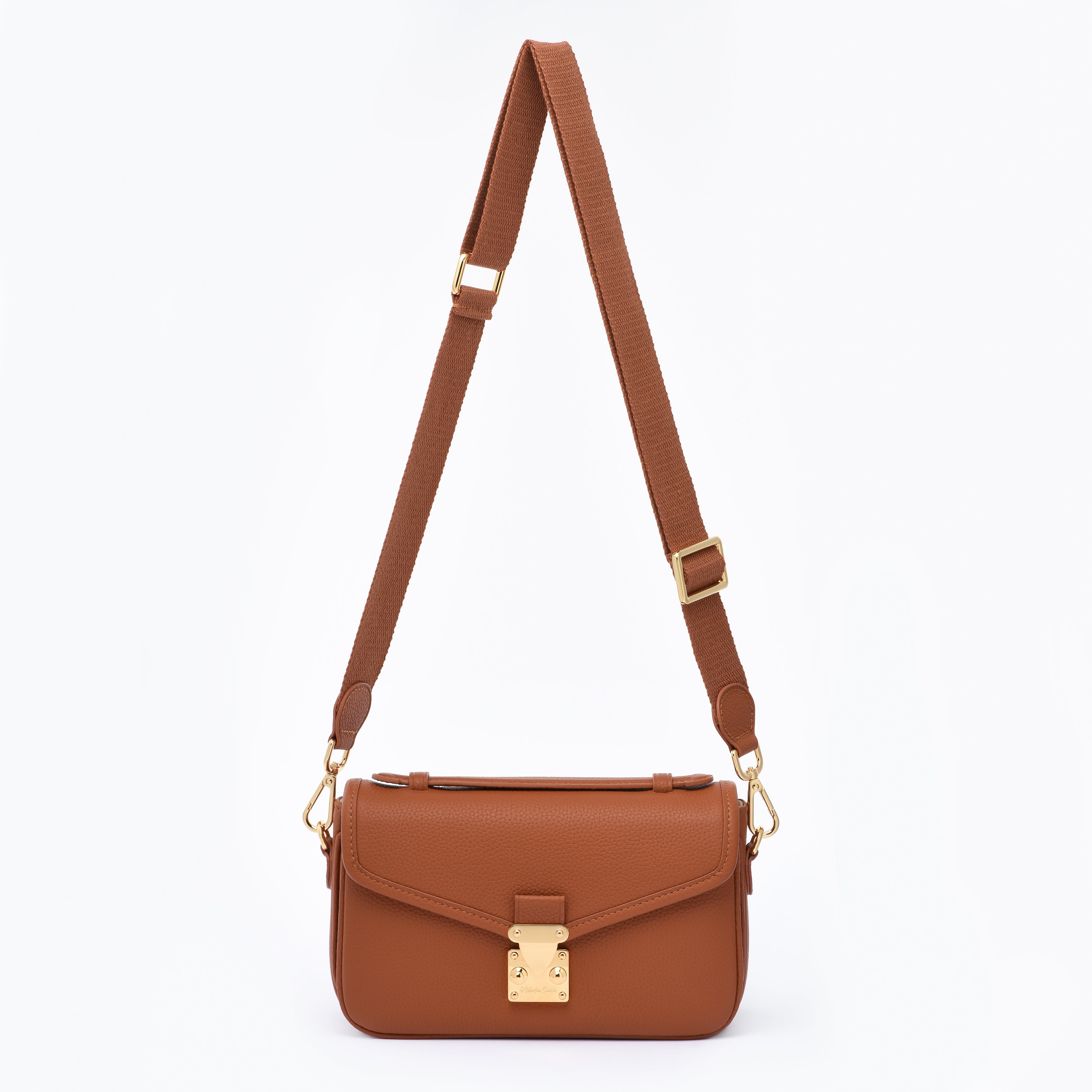 Brown Togo Leather - "Le Petit Paris15" Crossbody bag