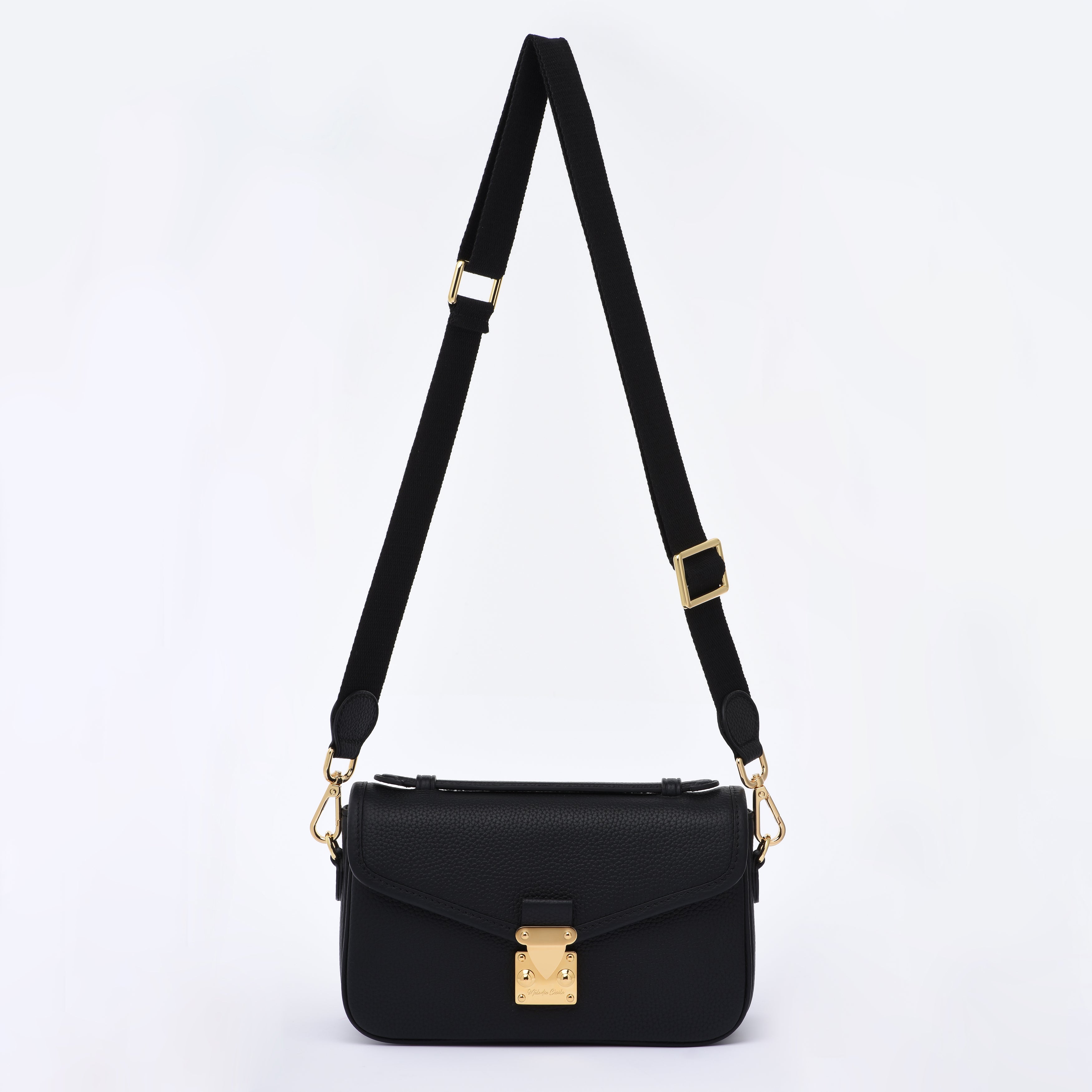 PRE ORDER Black Togo Leather - "Le Petit Paris15" Crossbody bag