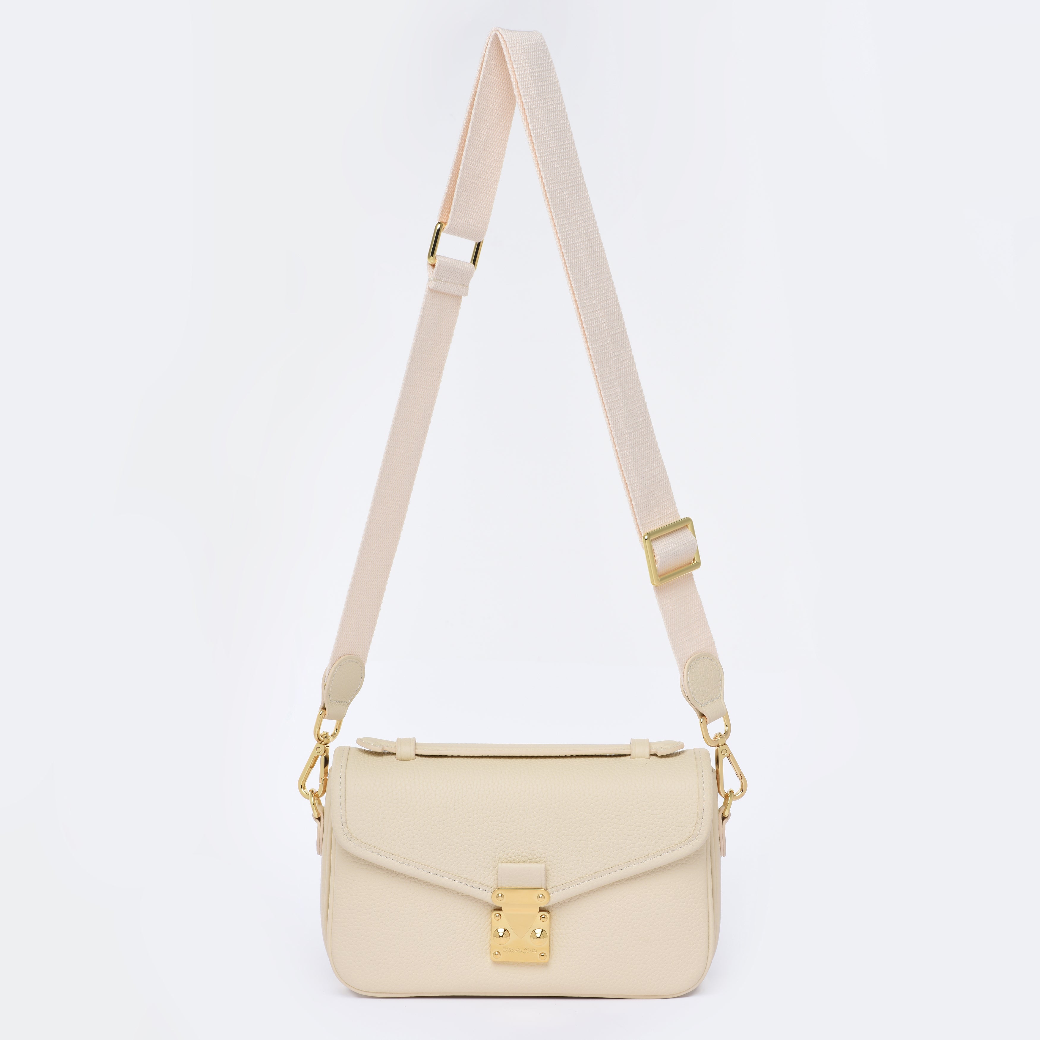 Buttercream Togo Leather - "Le Petit Paris15" Crossbody bag