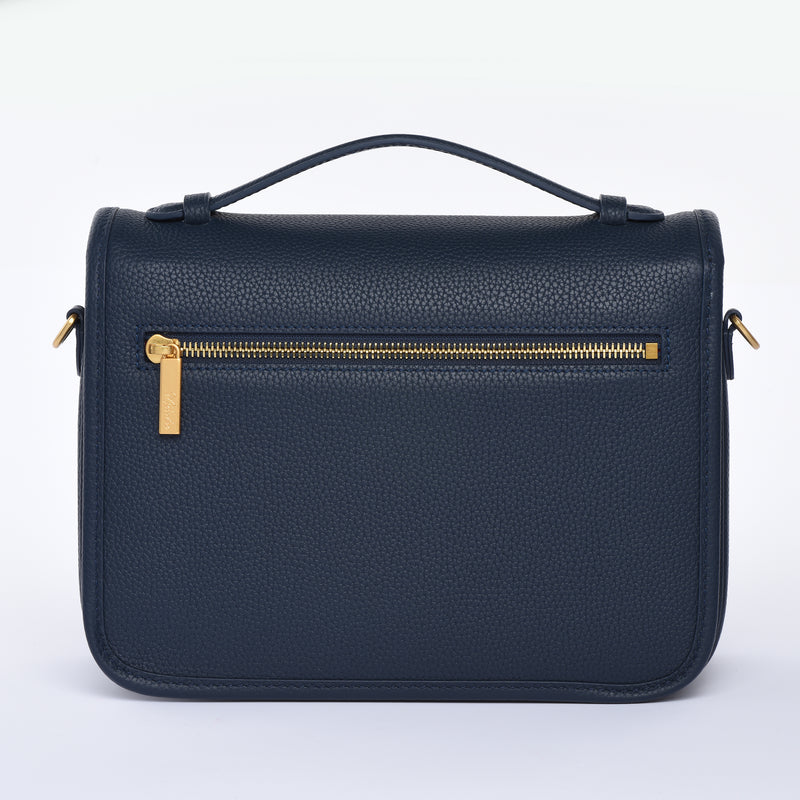 PRE ORDER "Navy" Togo Leather - "Paris15" Satchel Crossbody bag