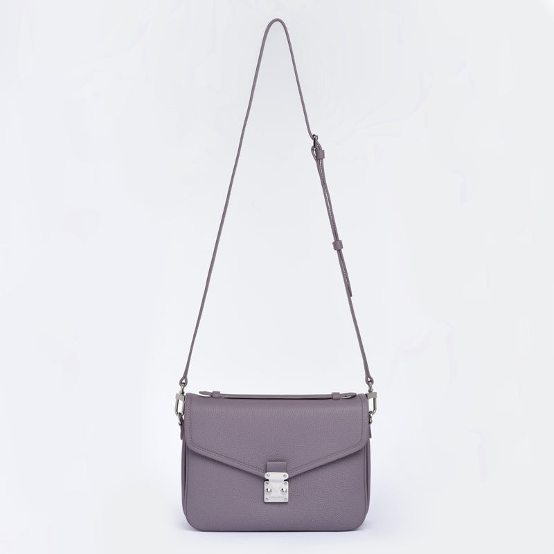 Pre order "Grey Lavender" Togo Leather - "Paris15" Satchel Crossbody bag