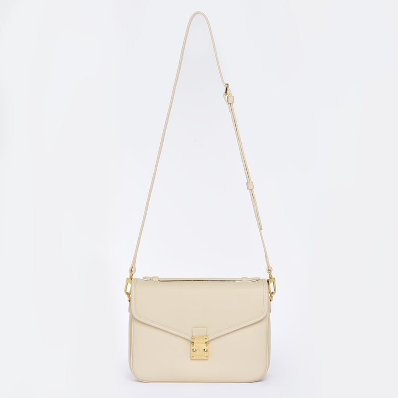 PRE ORDER "Buttercream" Togo Leather - "Paris15" Satchel Crossbody bag