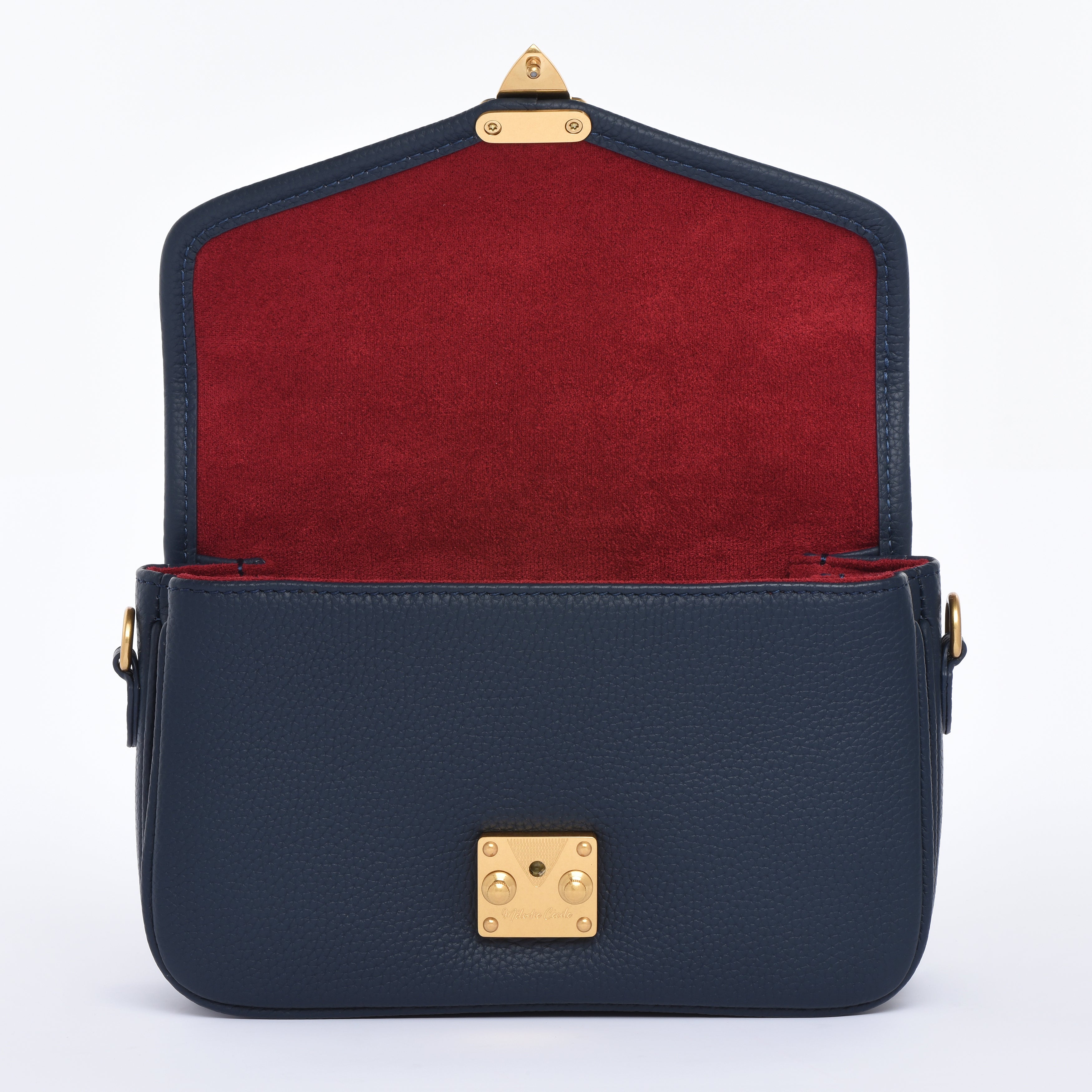 PRE ORDER Navy Togo Leather - "Le Petit Paris15" Crossbody bag