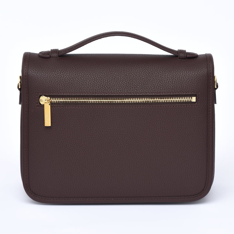 PRE ORDER "CHOCOLATE BROWN" - Paris 15 Satchel Crossbody bag (New Version)