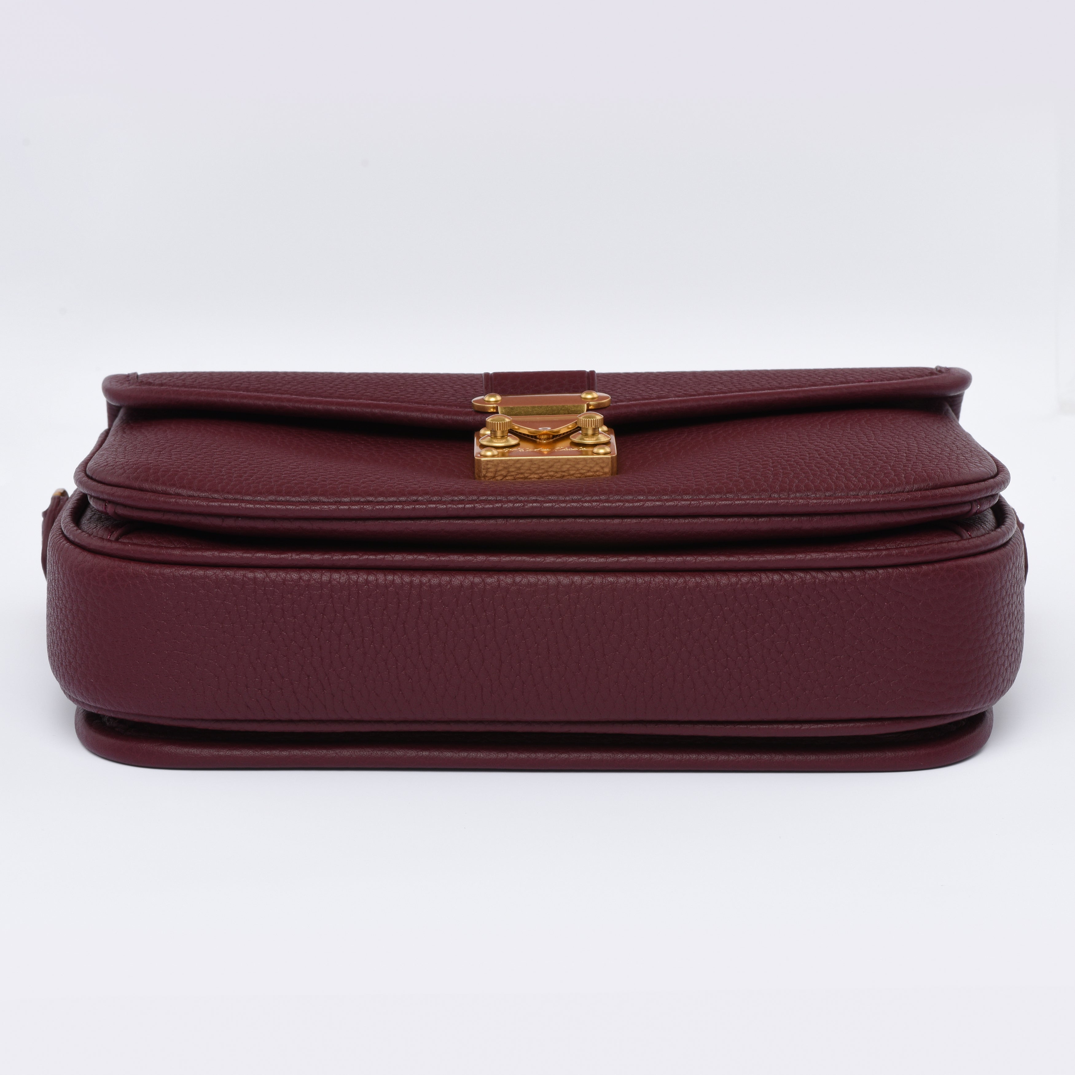 PRE ORDER Burgundy - "Le Petit Paris15" Crossbody bag - Antique Gold Hardware