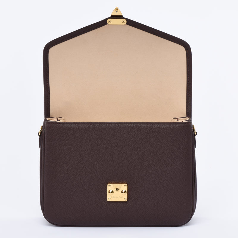 PRE ORDER "CHOCOLATE BROWN" - Paris 15 Satchel Crossbody bag (New Version)