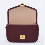 PRE ORDER Burgundy - "Le Petit Paris15" Crossbody bag - Antique Gold Hardware