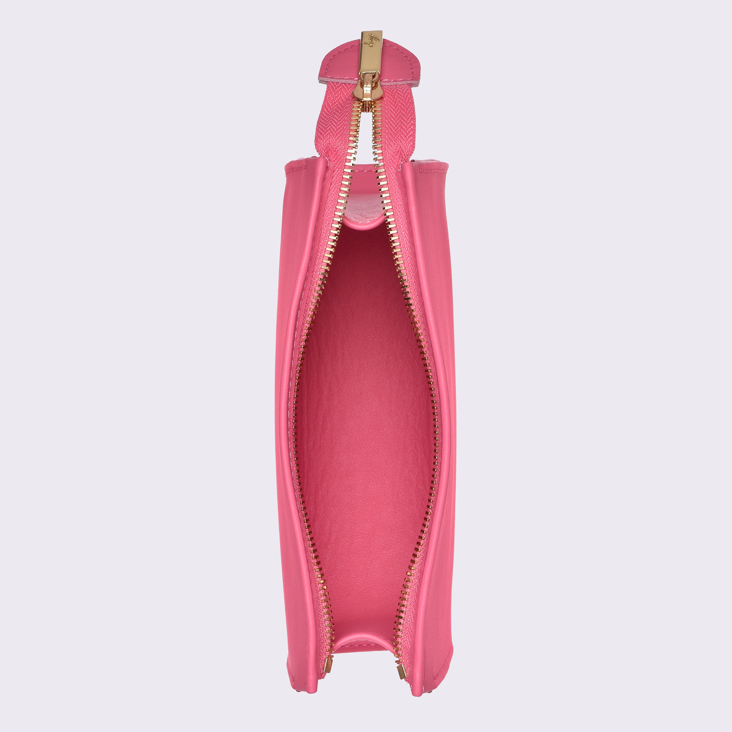 Leather Toiletry Pouch 19 - HOT PINK