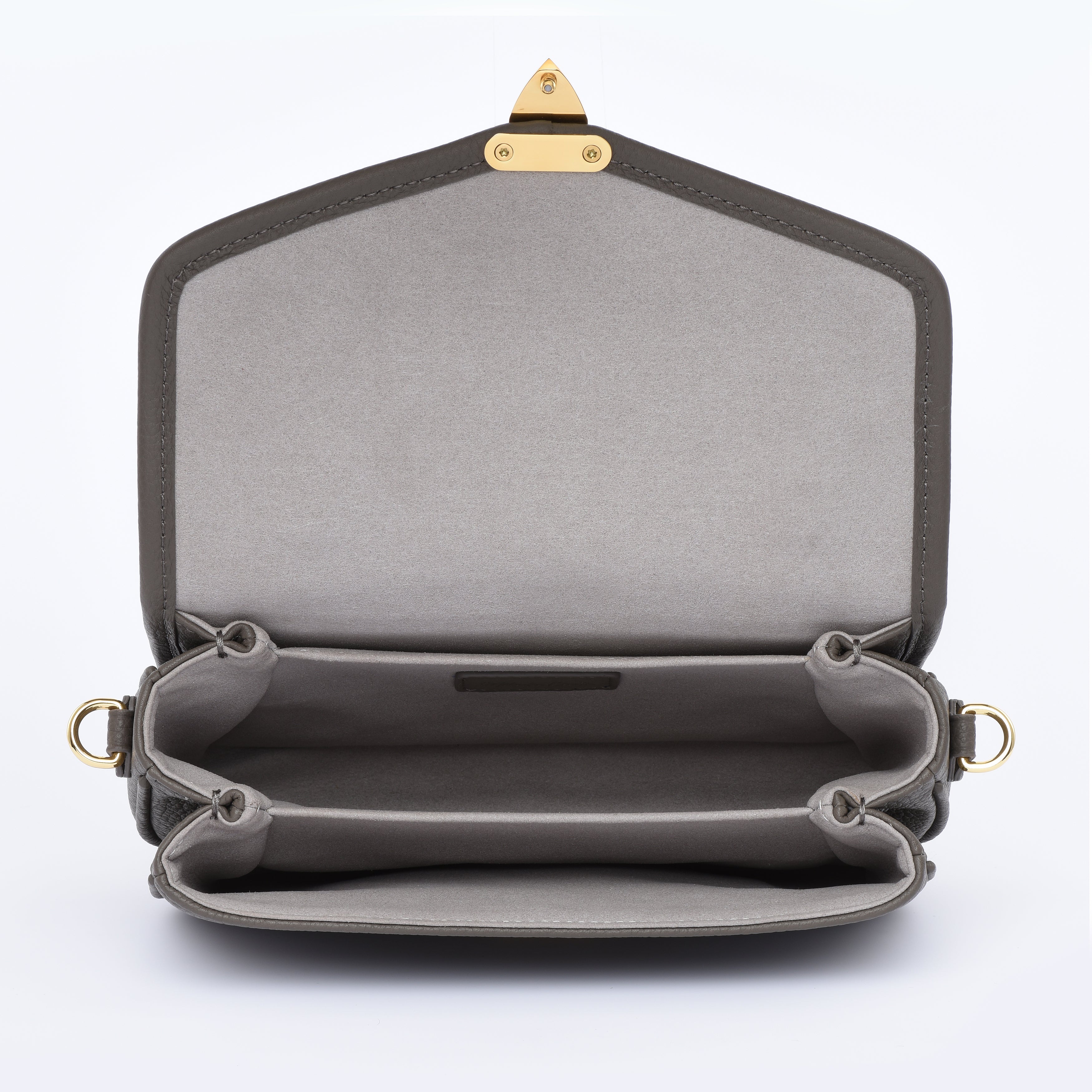 PRE ORDER Graphite Grey - "Le Petit Paris15" Crossbody bag - Gold Hardware