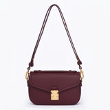 PRE ORDER Burgundy - "Le Petit Paris15" Crossbody bag - Antique Gold Hardware