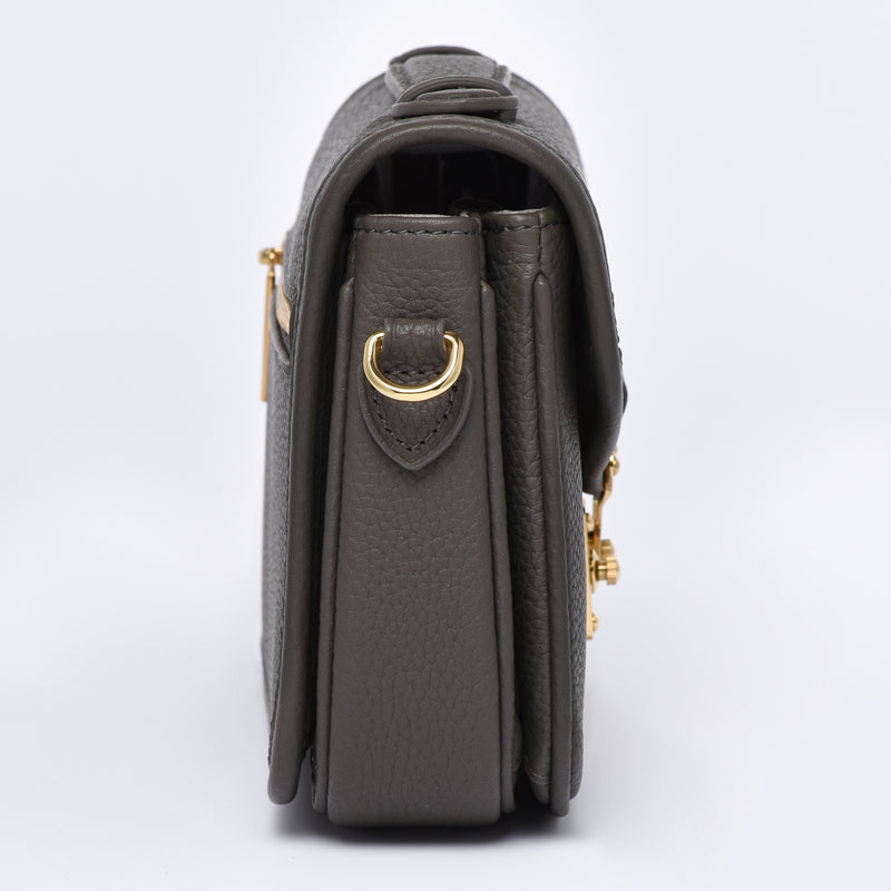 PRE ORDER Graphite Grey - "Le Petit Paris15" Crossbody bag - Gold Hardware