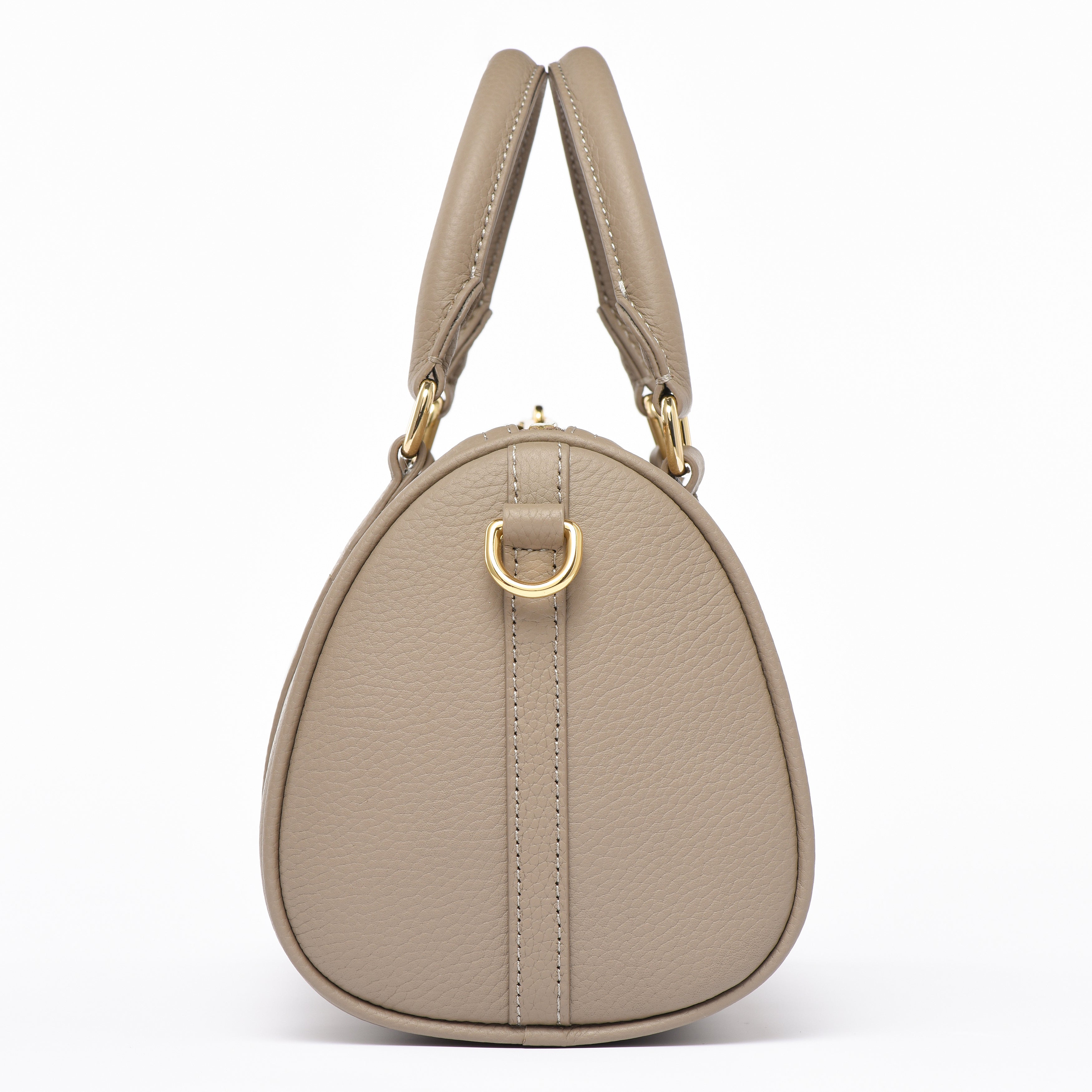 Taupe Grained leather  - Mini Boston bag