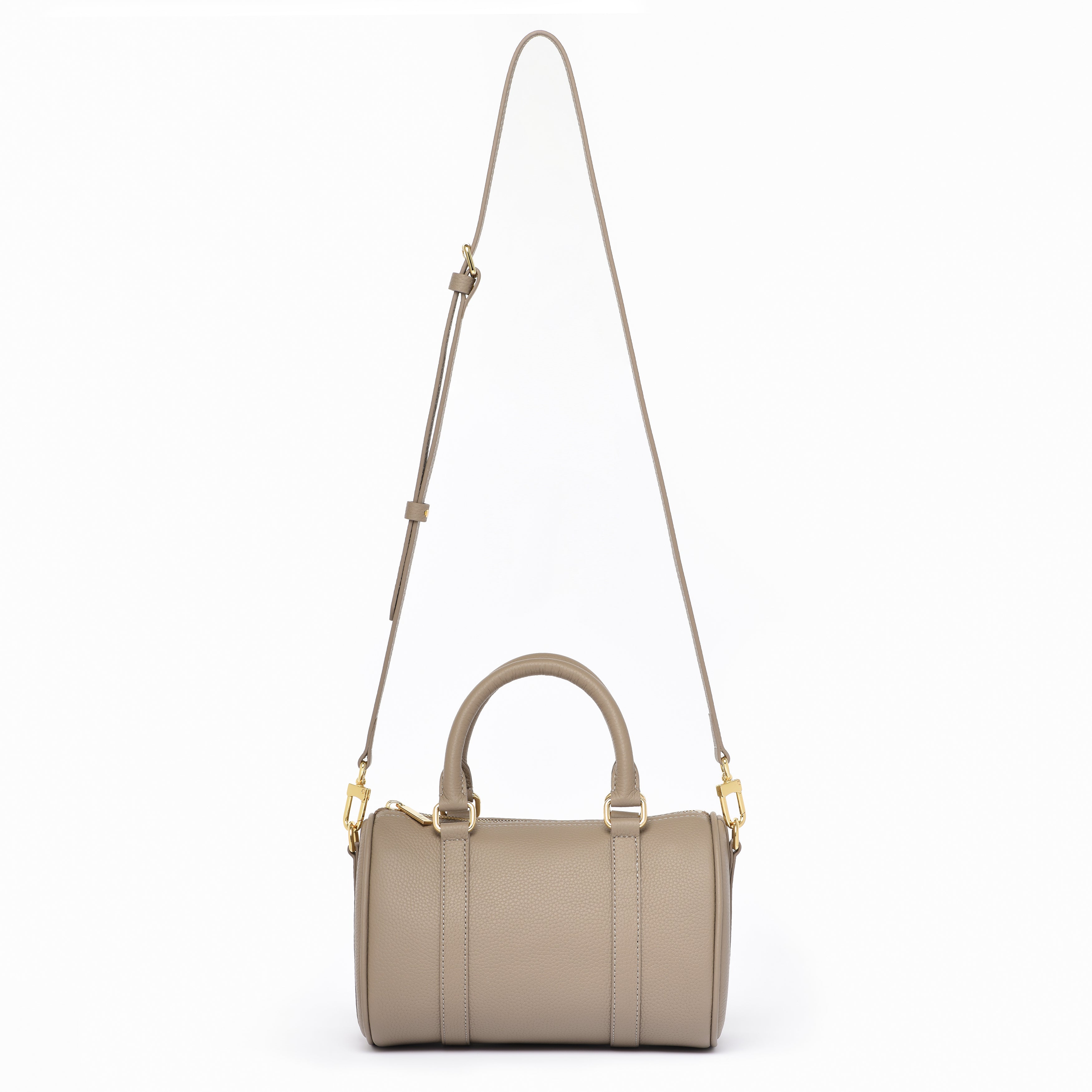 Taupe Grained leather  - Mini Boston bag