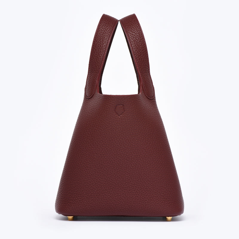 PRE ORDER  - Josette - Versatile Bucket Bag - Grained Cowhide - BURGUNDY