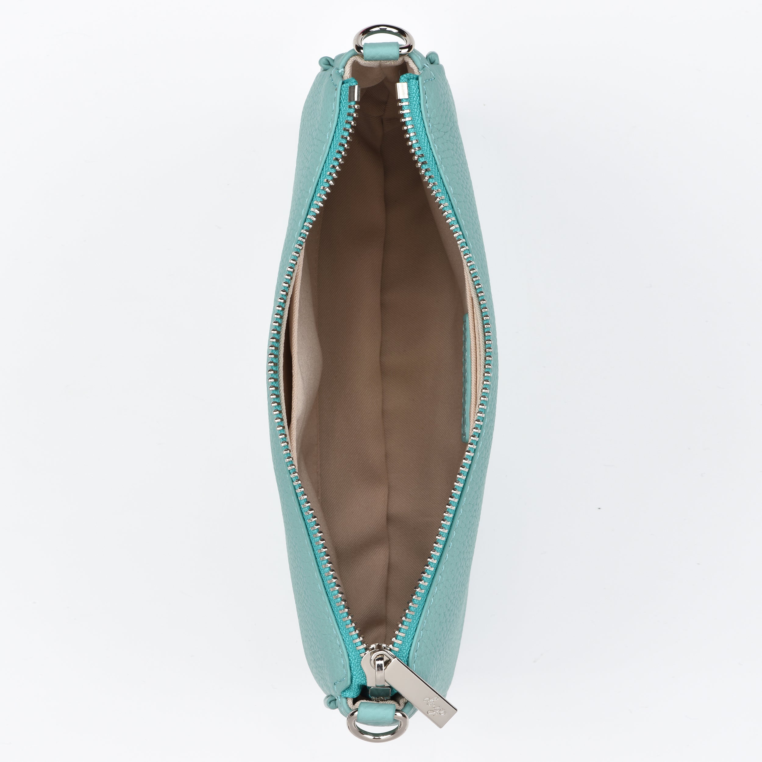 HCC X DUYP - Medium pochette - Tiffany Blue Grained Leather