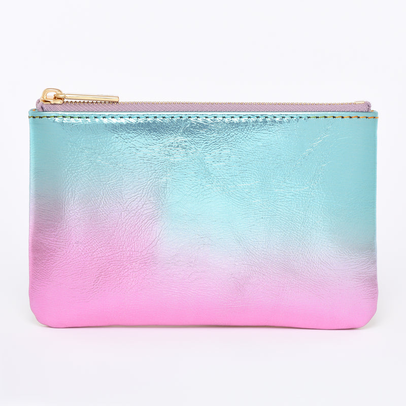 Dream Collection - The  MINI "M" Case - Rainbow Leather Zipped Pouch