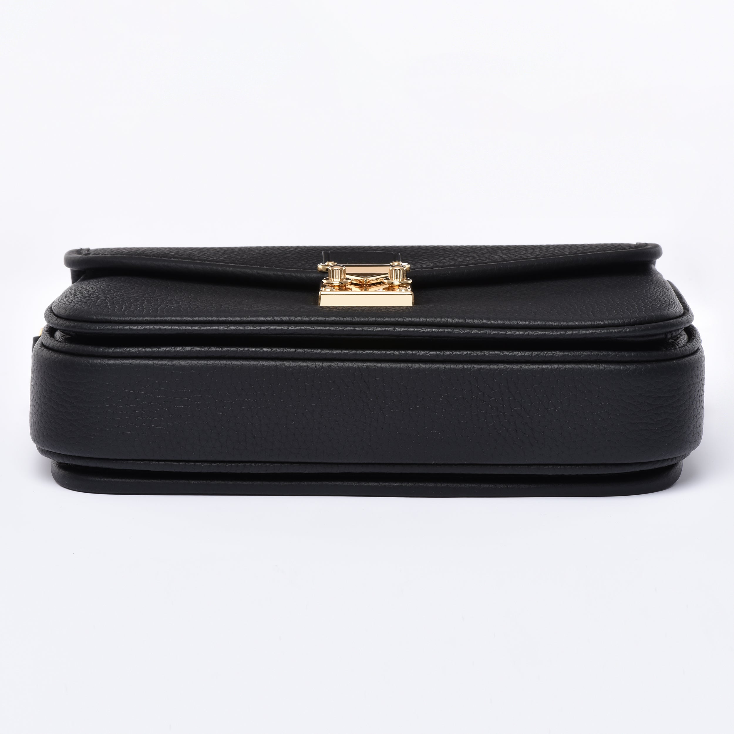 Black Togo Leather - "Le Petit Paris15" Crossbody bag