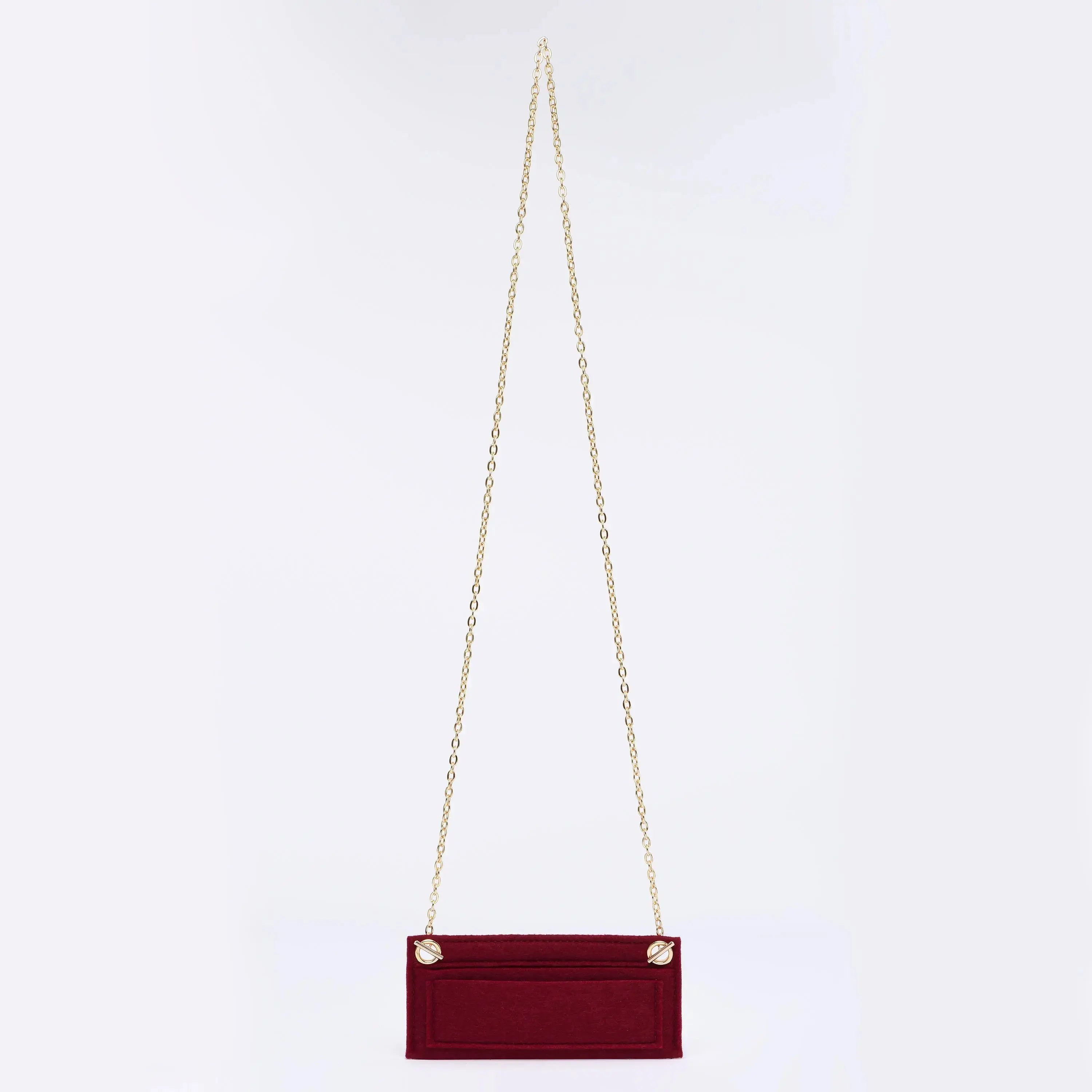 Crossbody Conversion Kit for Long Wallet  (Sarah, Emilie...)  Felt insert + Oval Chain dressupyourpurse