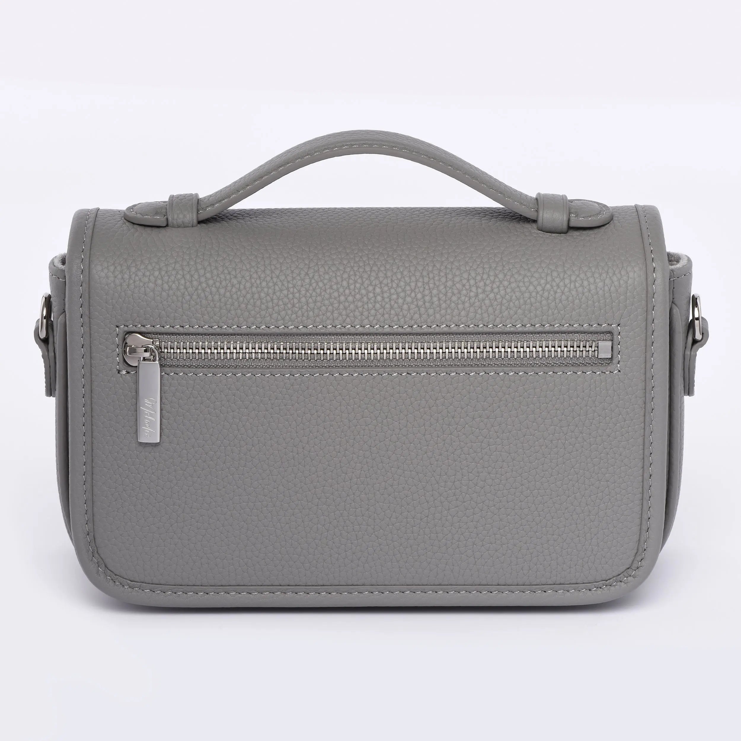 Elegant Crossbody Bag - PETIT PARIS 15 in Pearl Grey