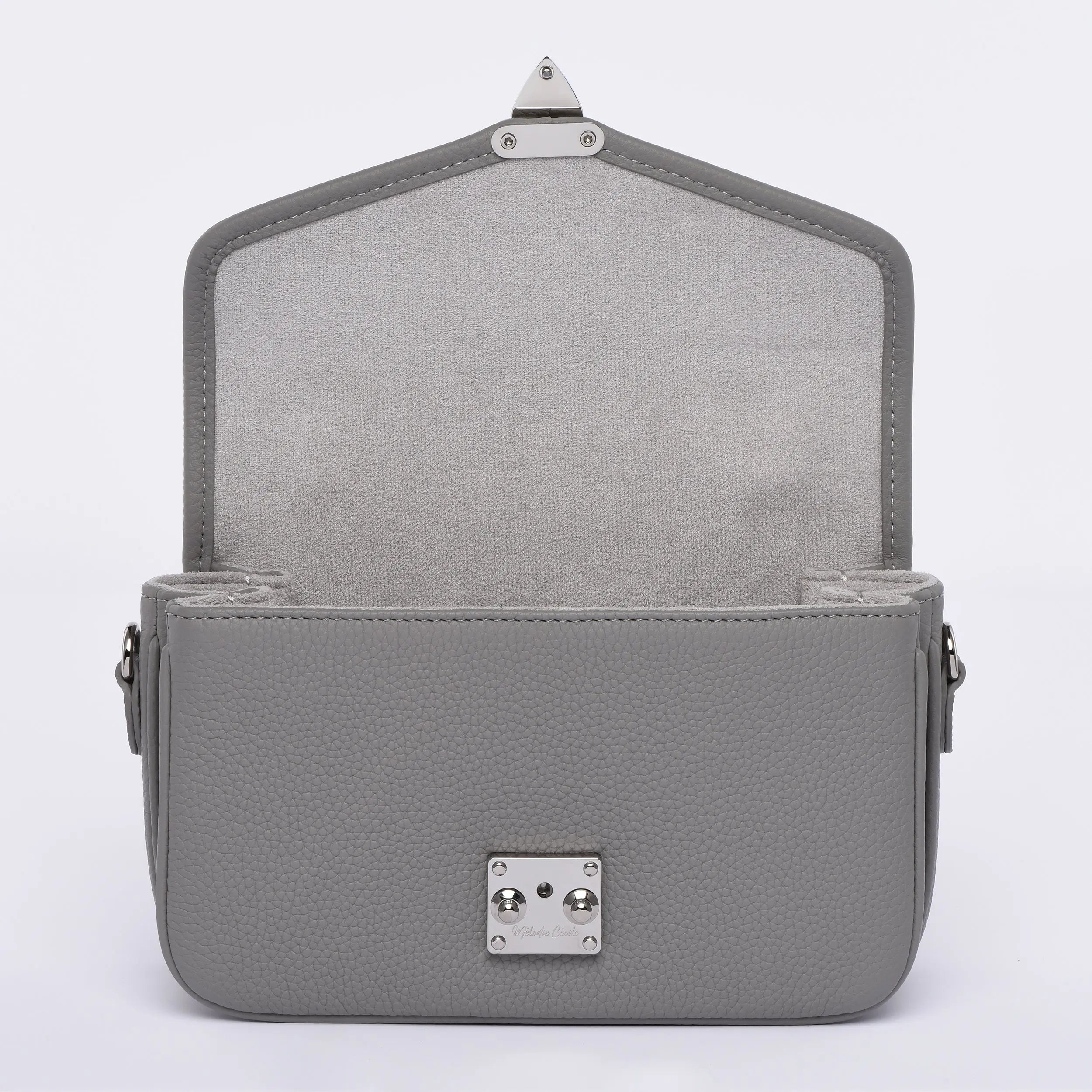Elegant Crossbody Bag - PETIT PARIS 15 in Pearl Grey