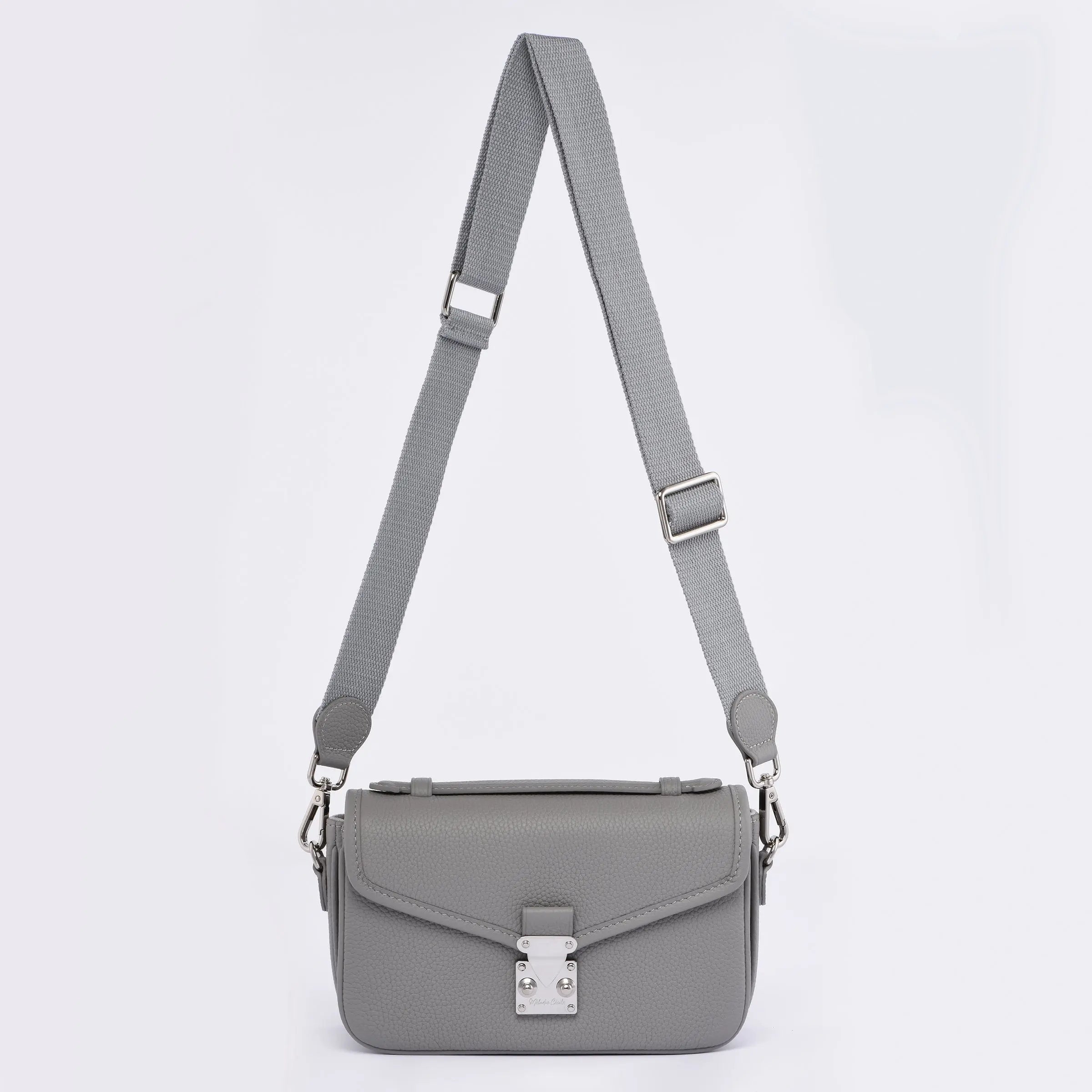 Elegant Crossbody Bag - PETIT PARIS 15 in Pearl Grey