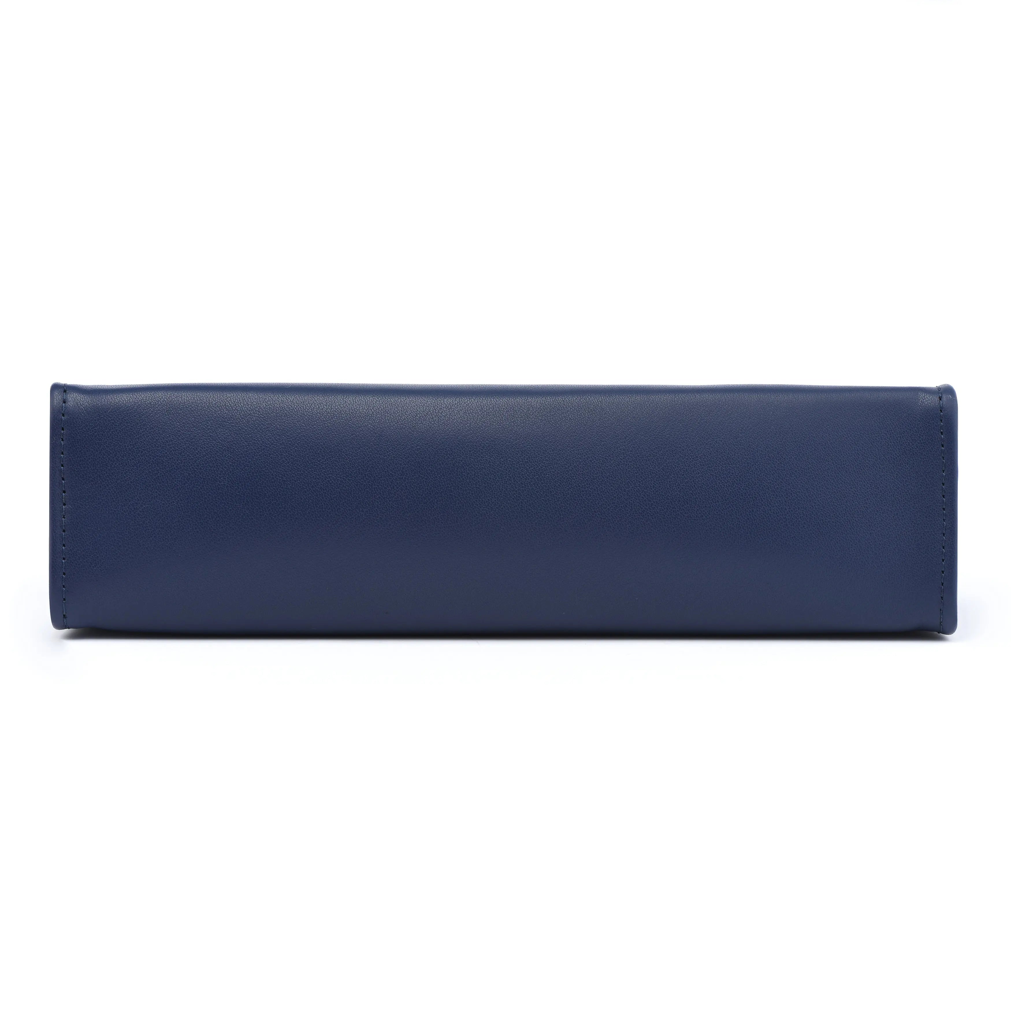 Leather Toiletry Pouch 26 - Navy / Red dressupyourpurse