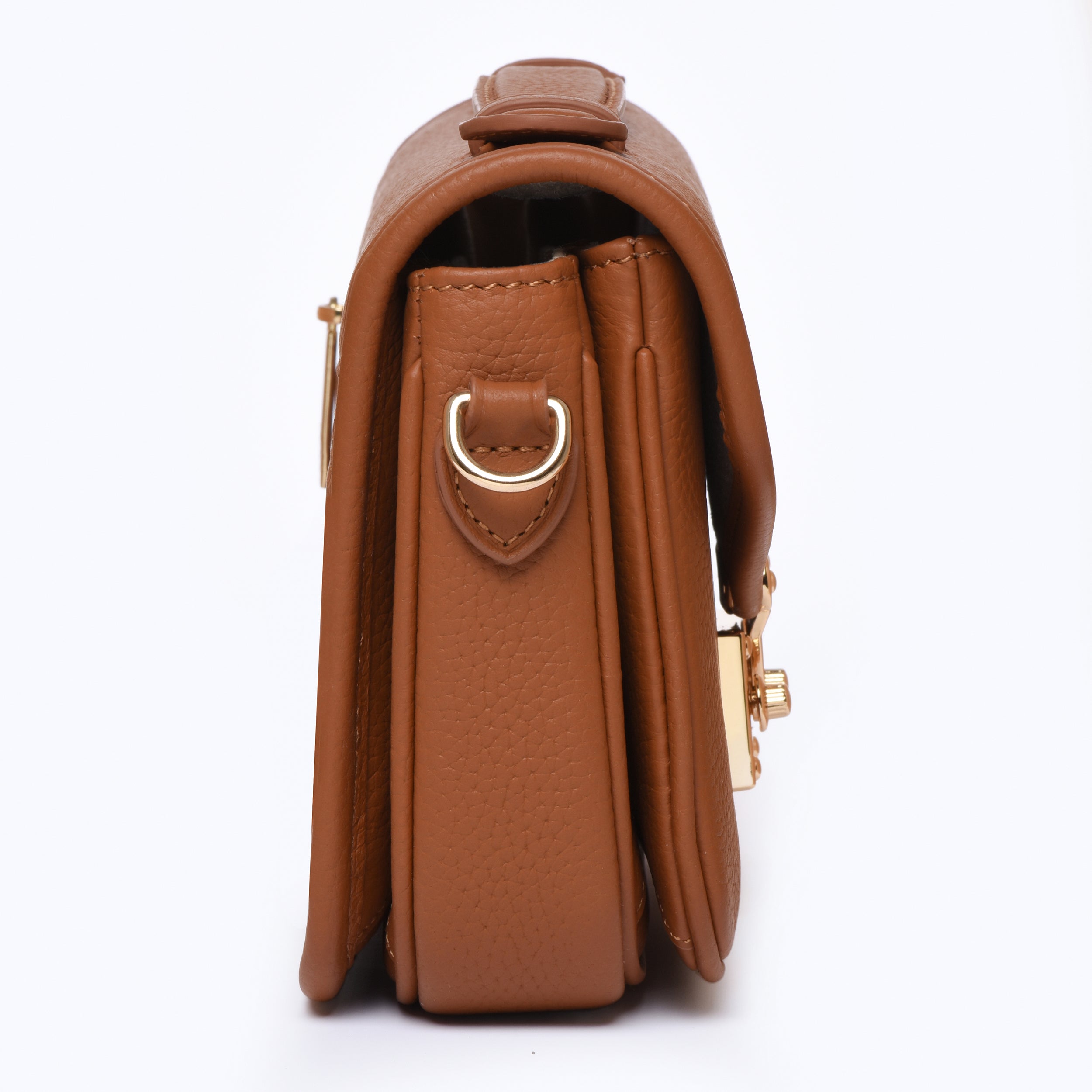 Brown Togo Leather - "Le Petit Paris15" Crossbody bag