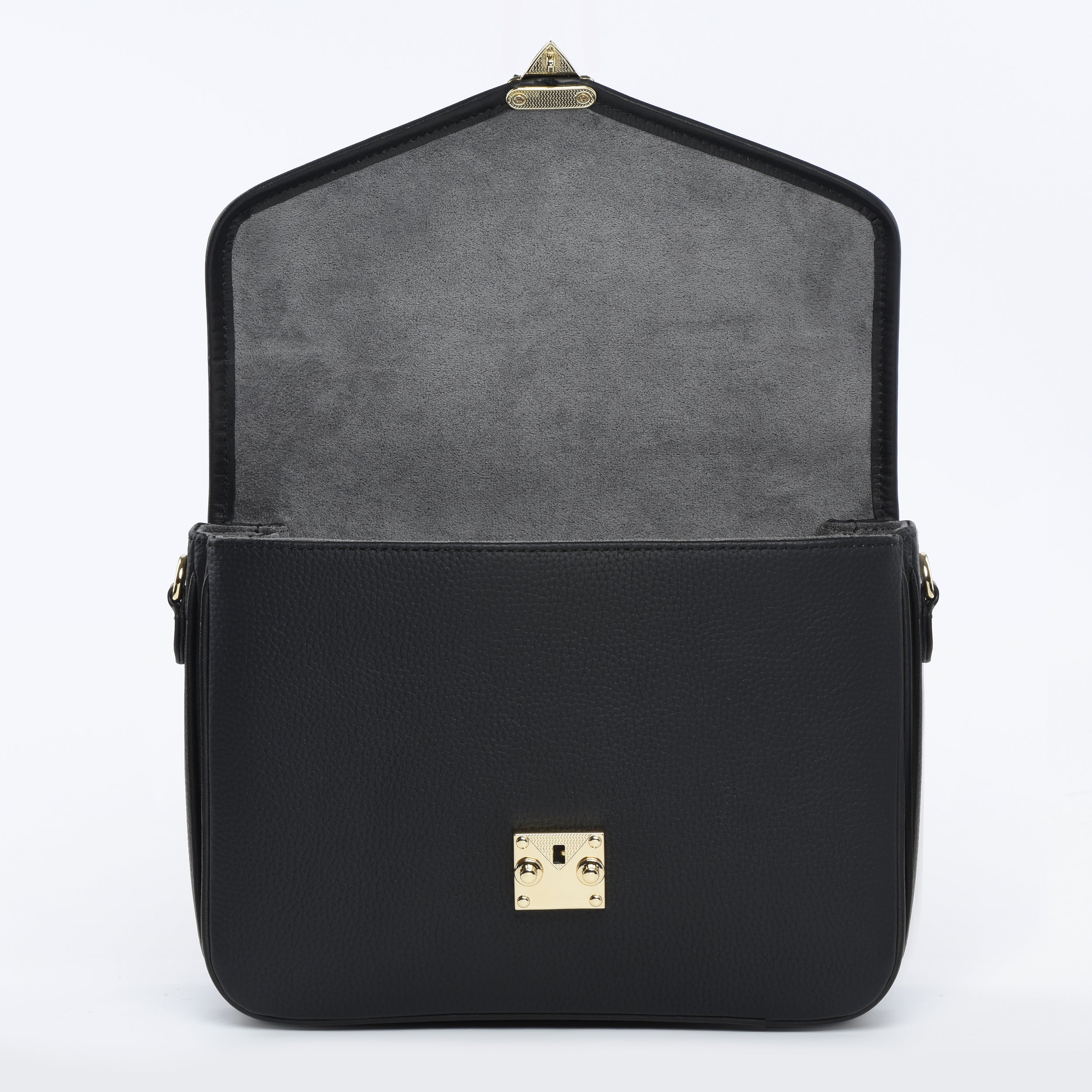 OUTLET 1st version  "Black" Togo Leather - "Paris 15" Satchel Crossbody bag