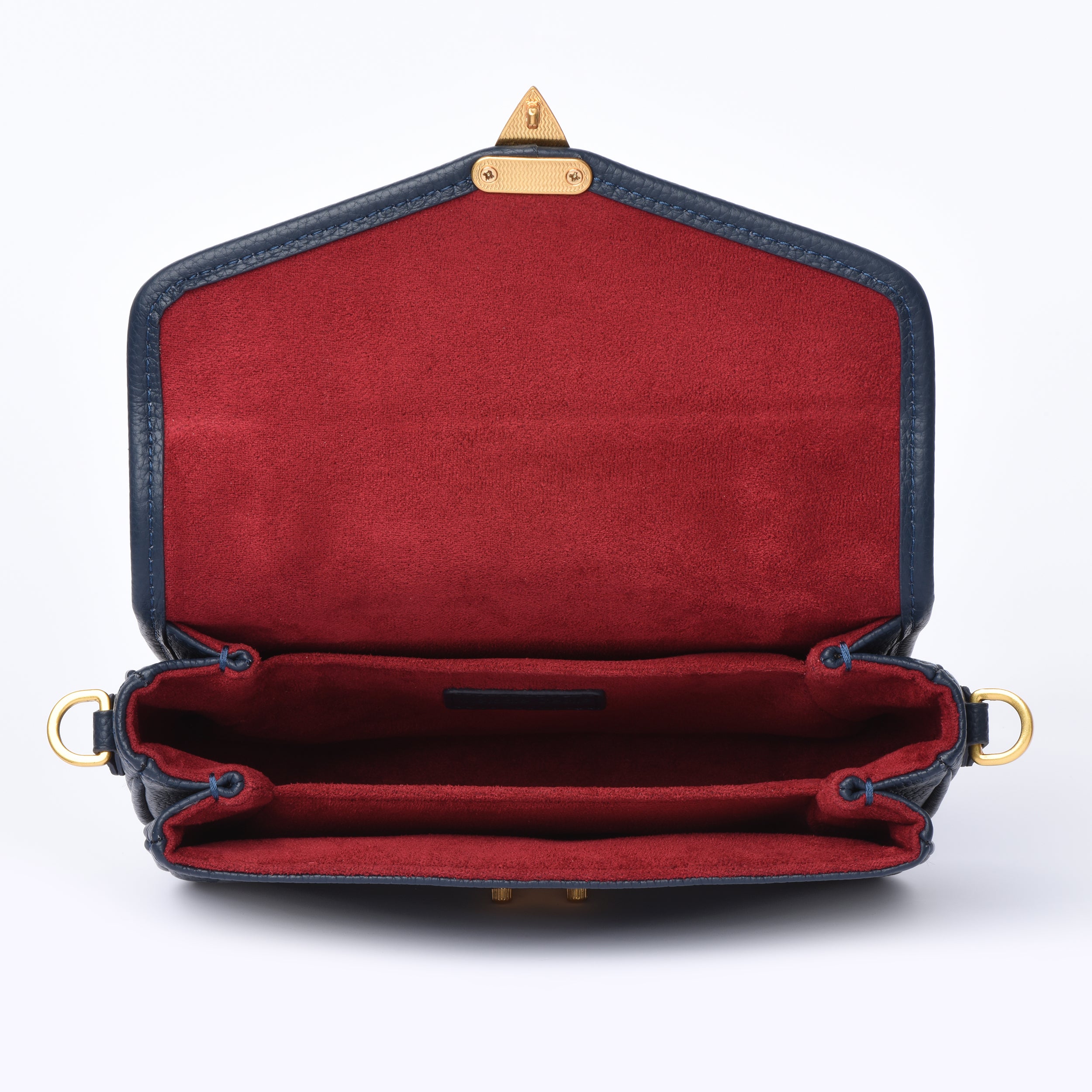 OUTLET 1st version - Navy Togo Leather - "Le Petit Paris15" Crossbody bag