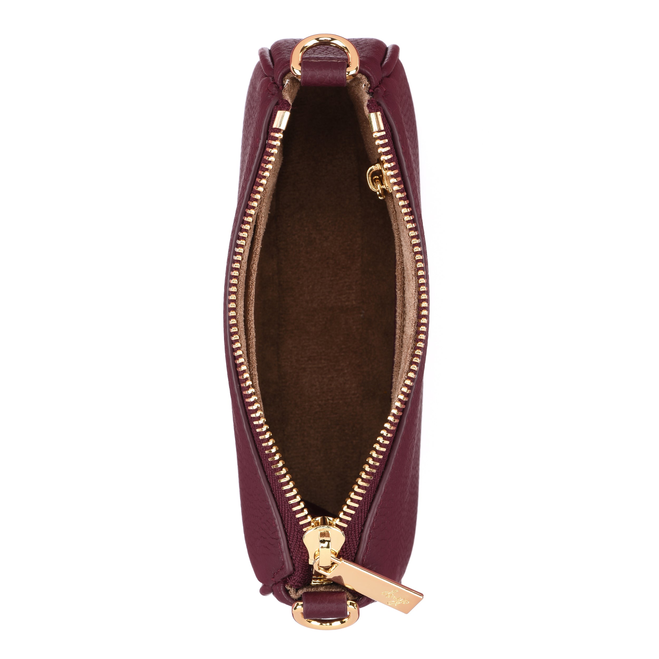 HCC X DUYP - Mini pochette - BURGUNDY Grained Leather