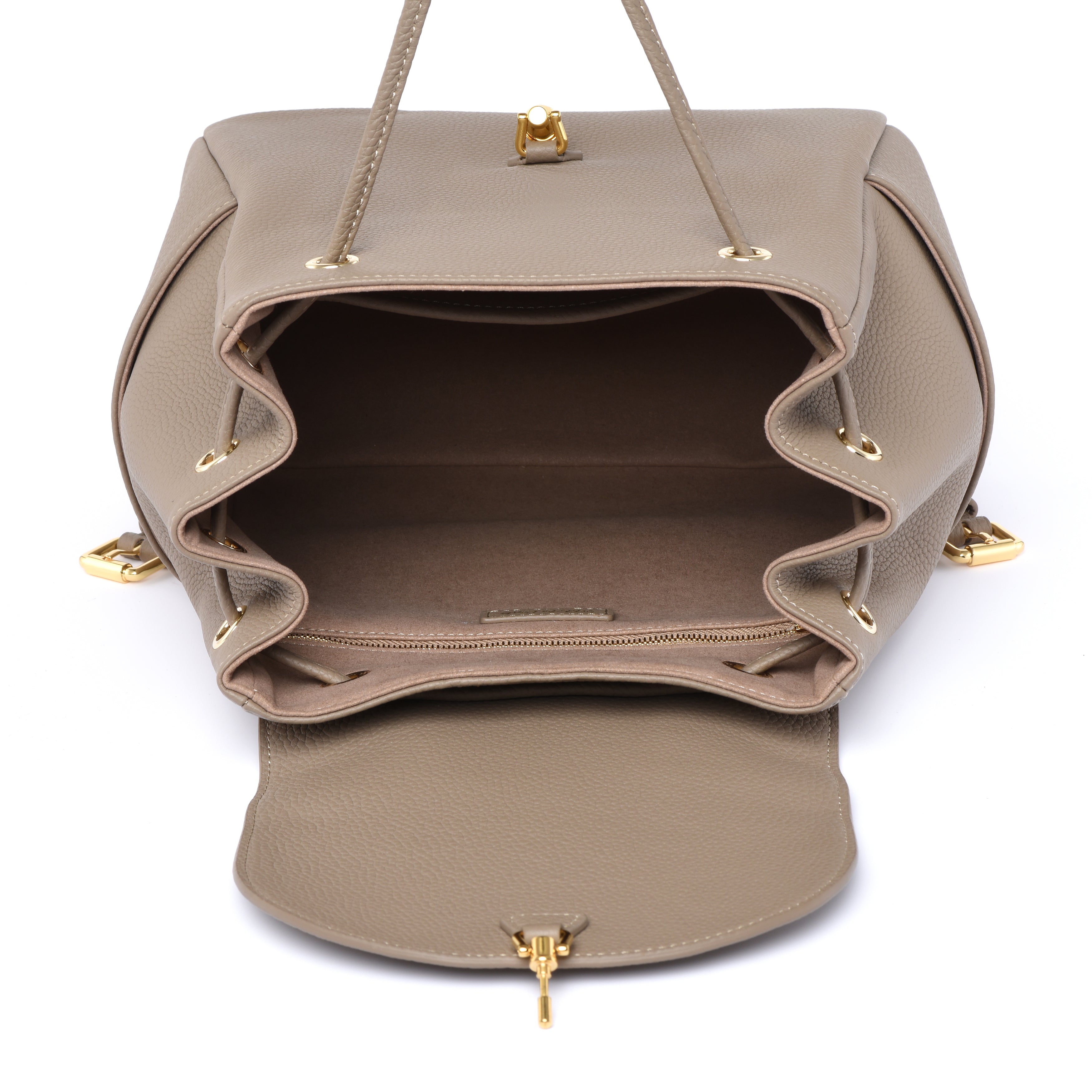 Luxury Backpack - Togo Leather - Taupe dressupyourpurse